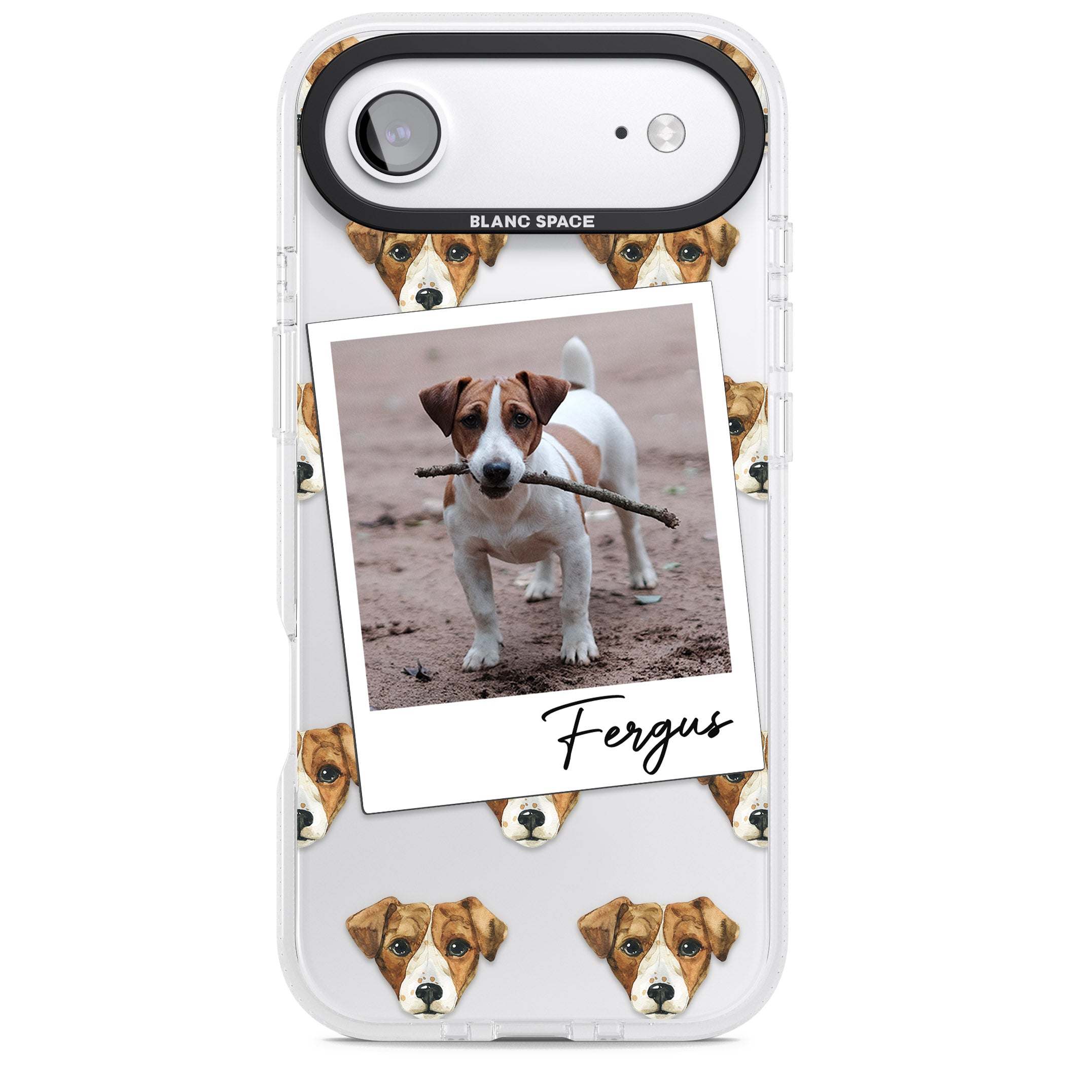 Personalised Jack Russell Instant Camera Photo iPhone 17 Air Impact Air Clear Phone Case