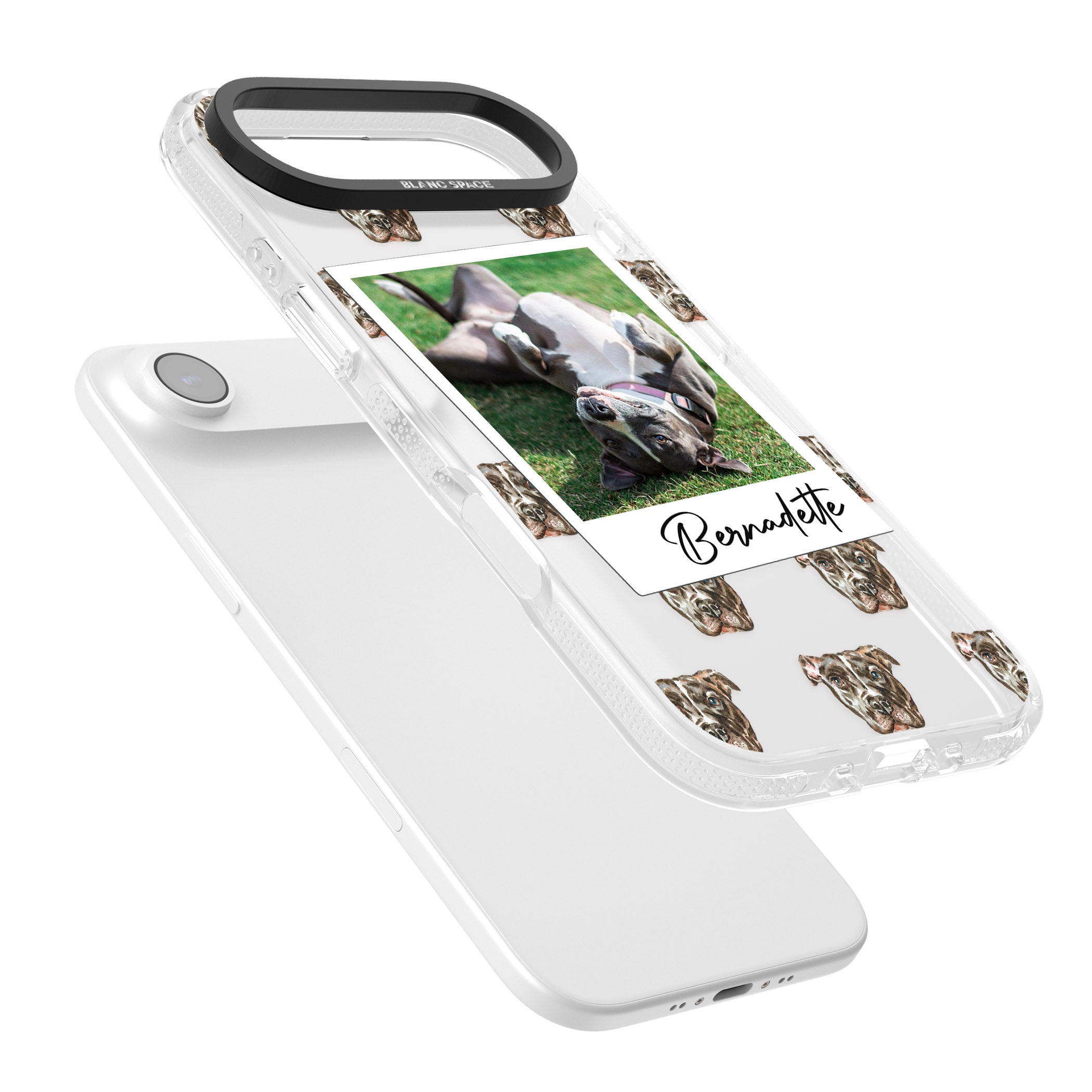 Personalised Staffordshire Bull Terrier Instant Camera Photo iPhone 17 Air Impact Air Clear Phone Case Colours