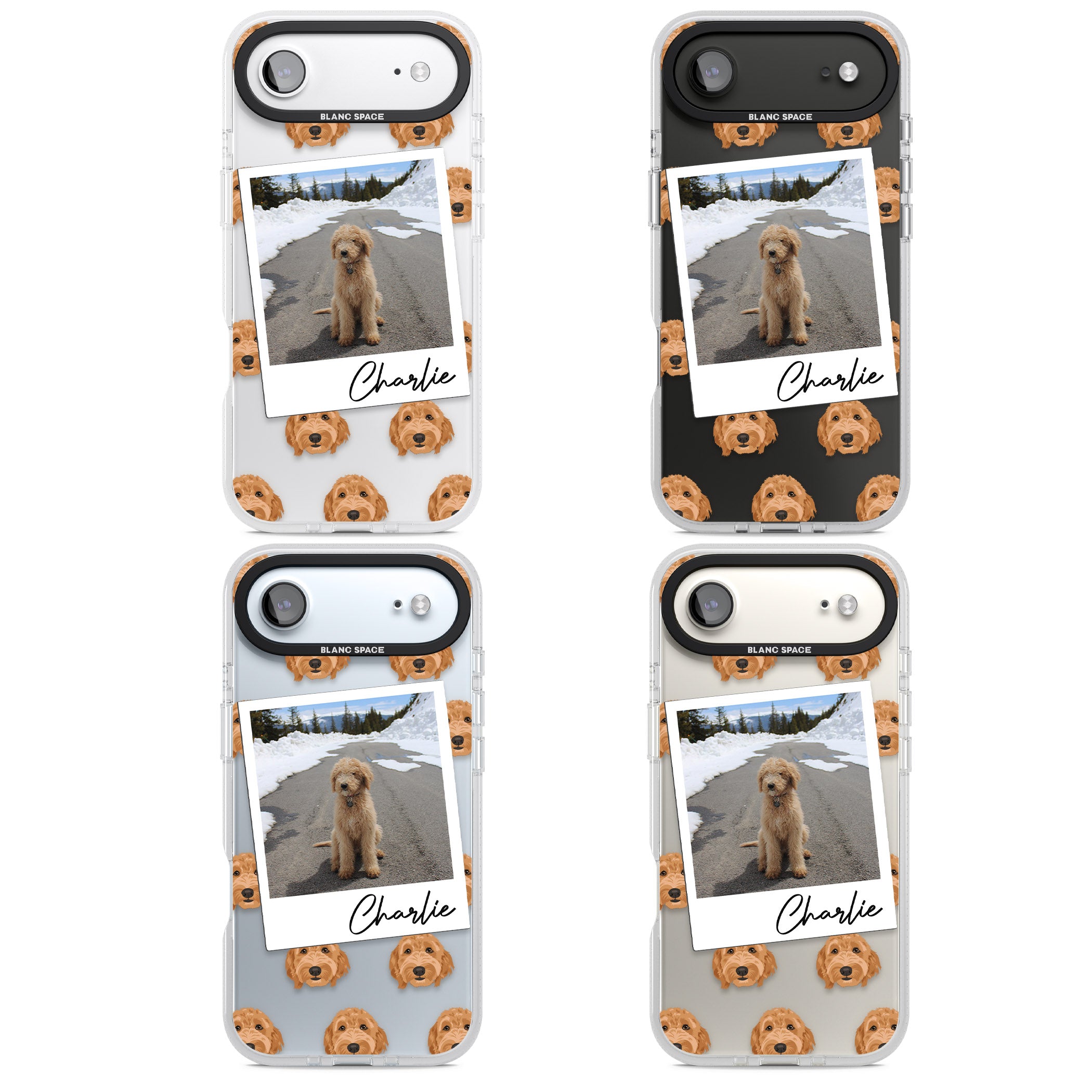 Personalised Golden Doodle Dog Photo iPhone 17 Air Impact Air Clear Phone Case APT Impact Protection