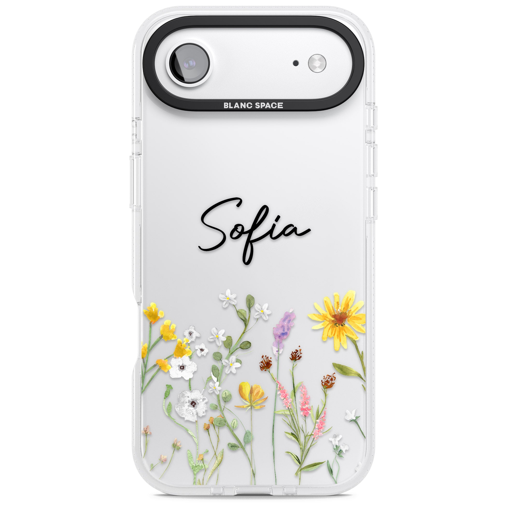 Personalised April Wildfowers iPhone 17 Air Impact Air Clear Phone Case