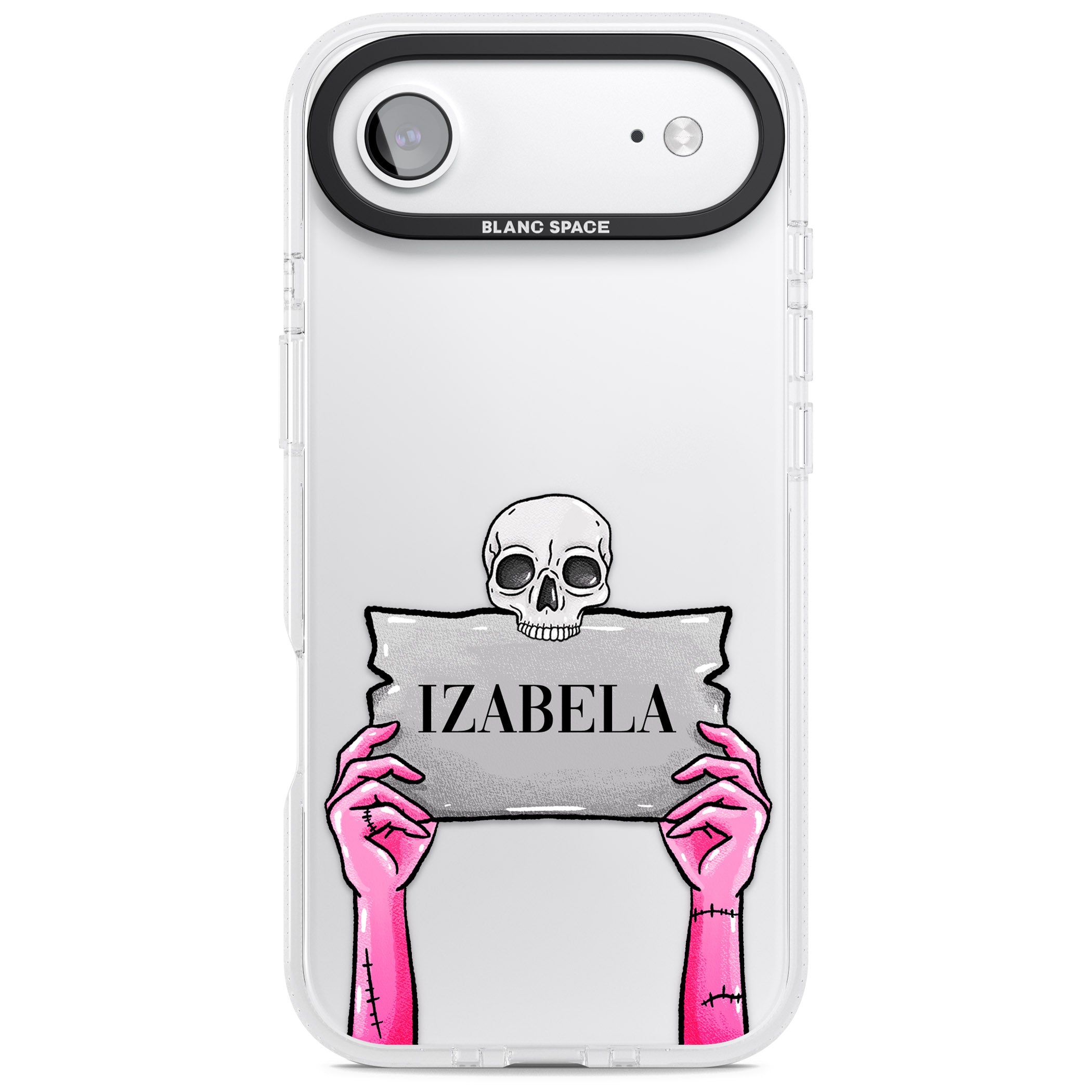 Personalised Grave Plaque iPhone 17 Air Impact Air Clear Phone Case