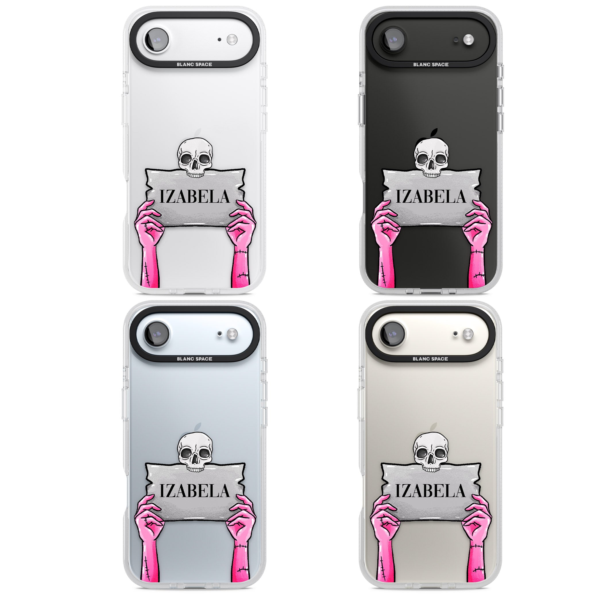 Personalised Grave Plaque iPhone 17 Air Impact Air Clear Phone Case APT Impact Protection