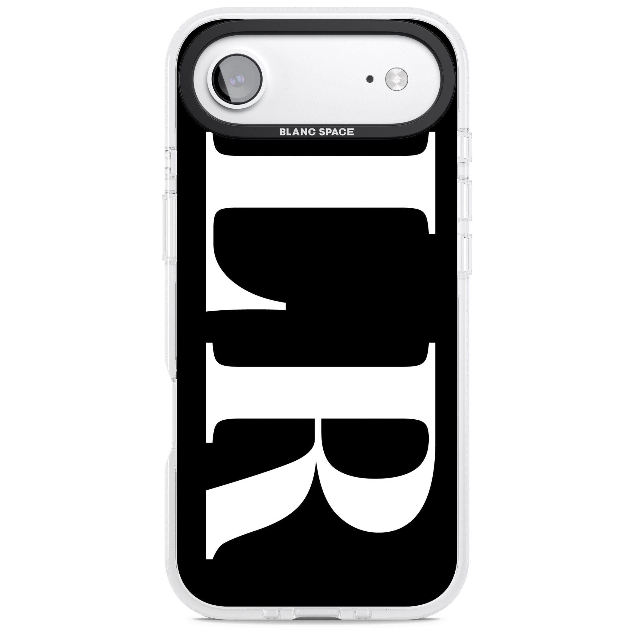 Personalised White & Black Letters iPhone 17 Air Impact Air Clear Phone Case