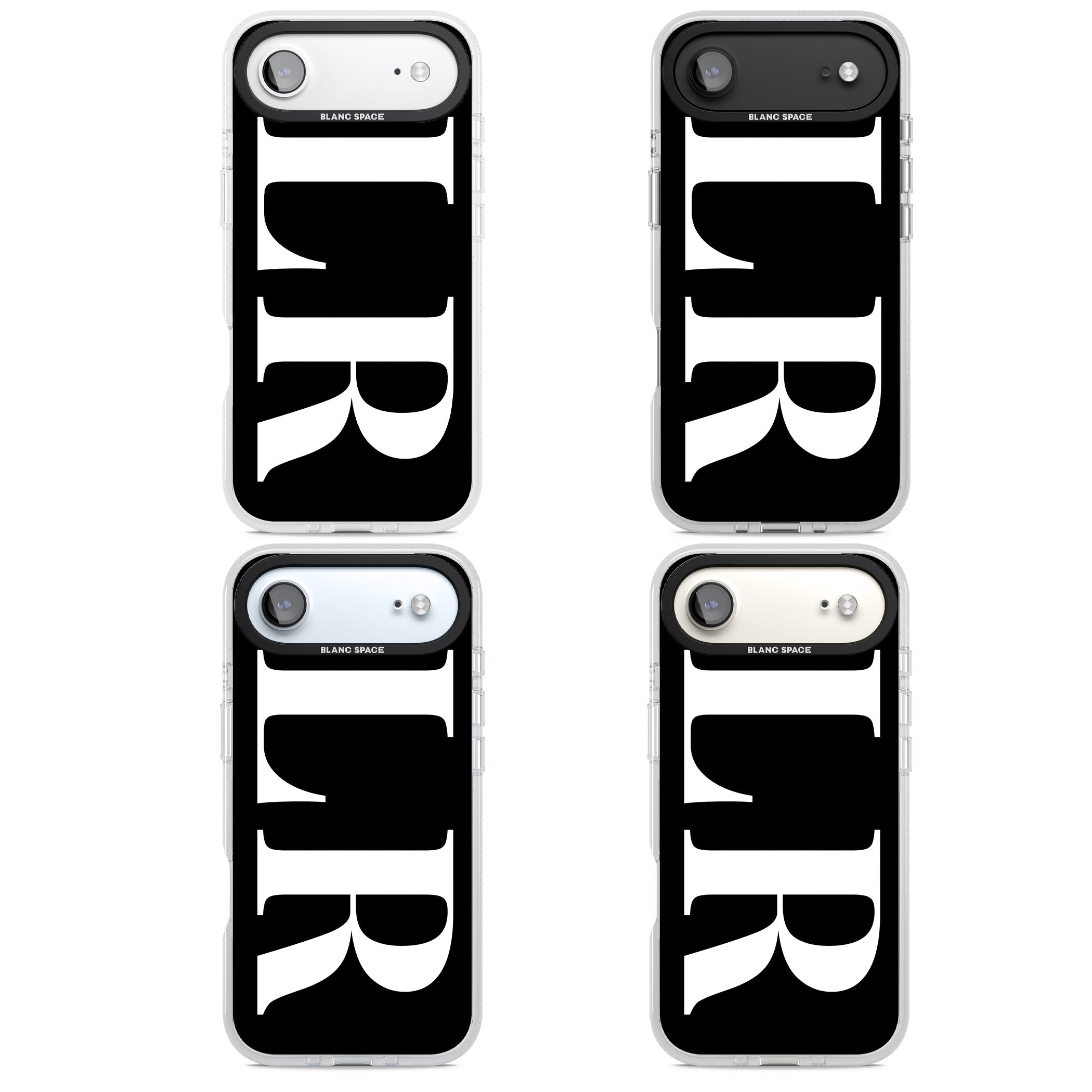 Personalised White & Black Letters iPhone 17 Air Impact Air Clear Phone Case APT Impact Protection