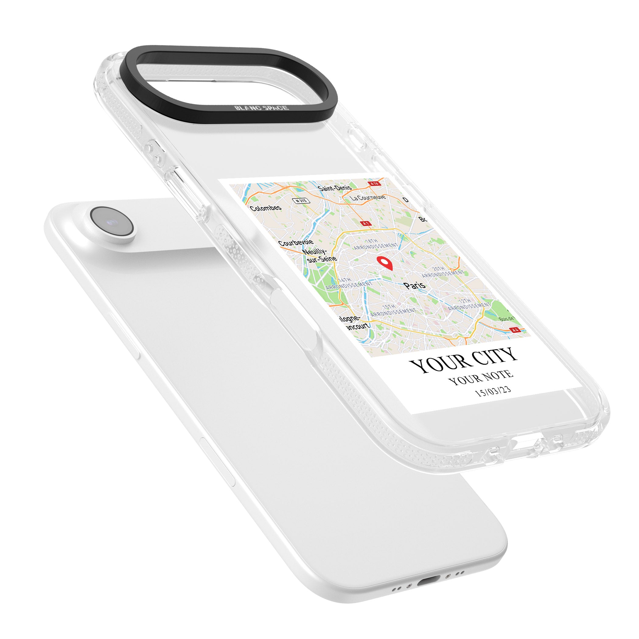 Personalised World Map iPhone 17 Air Impact Air Clear Phone Case Colours