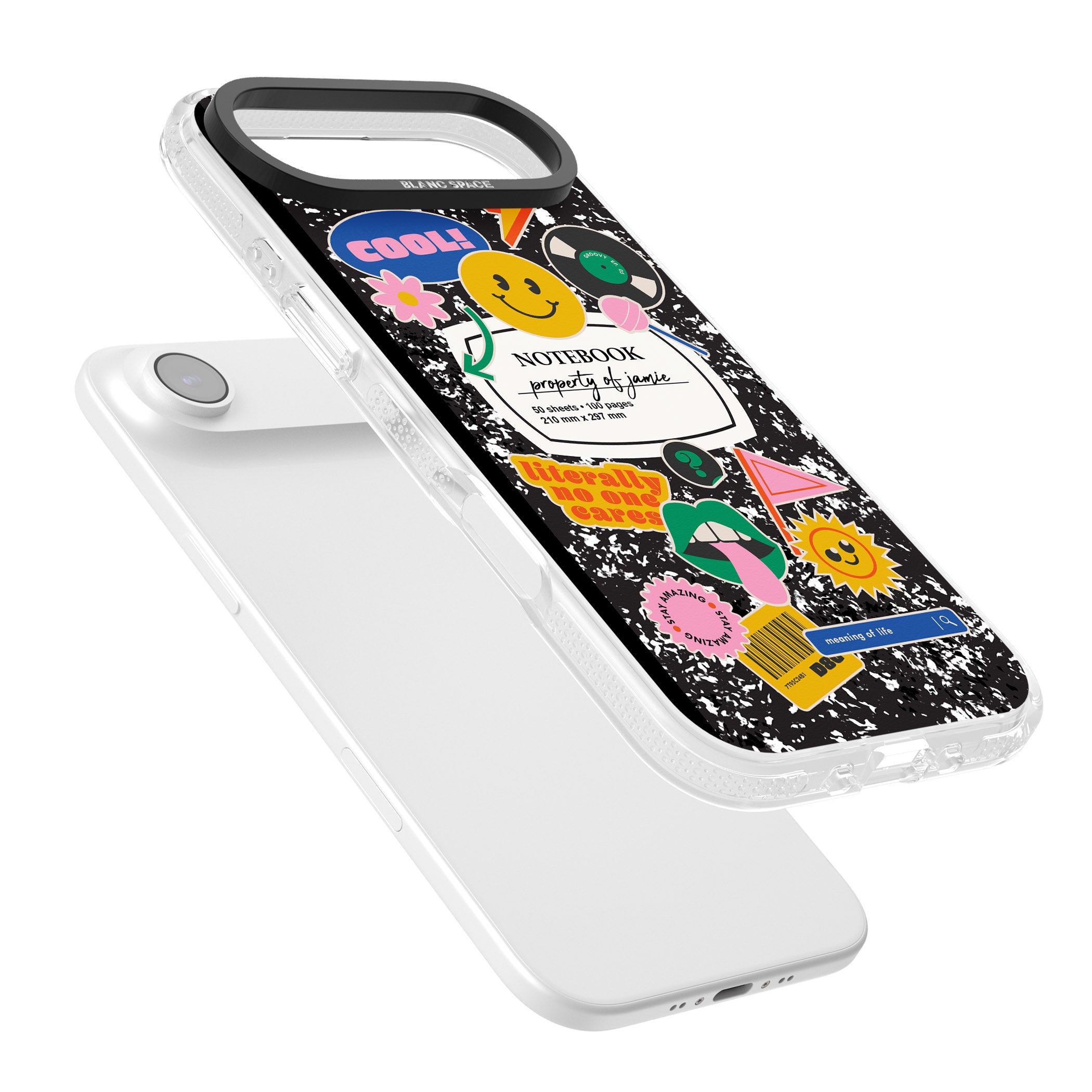 Personalised Quirky Notebook iPhone 17 Air Impact Air Clear Phone Case Colours