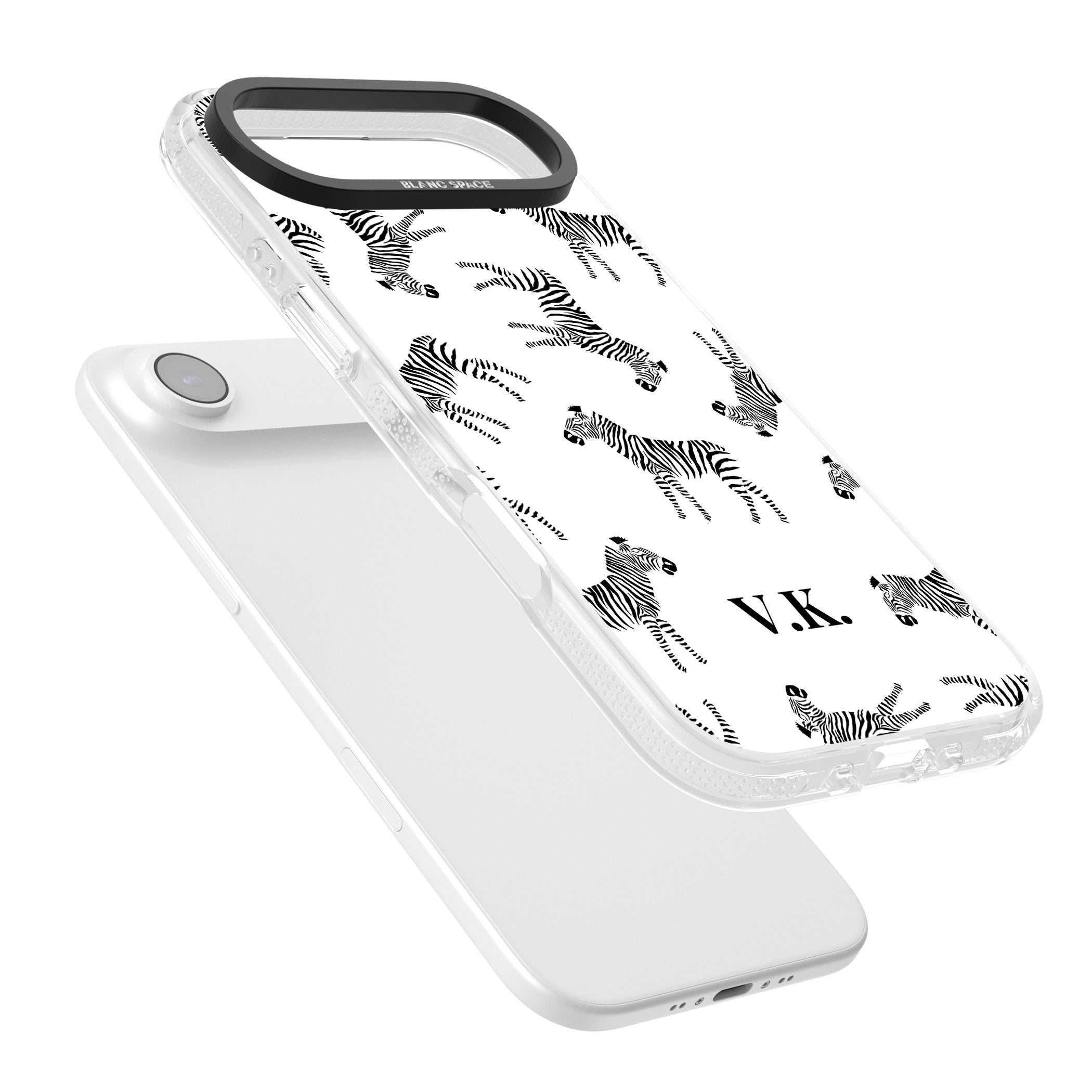 Personalised Zebra Pattern iPhone 17 Air Impact Air Clear Phone Case Colours