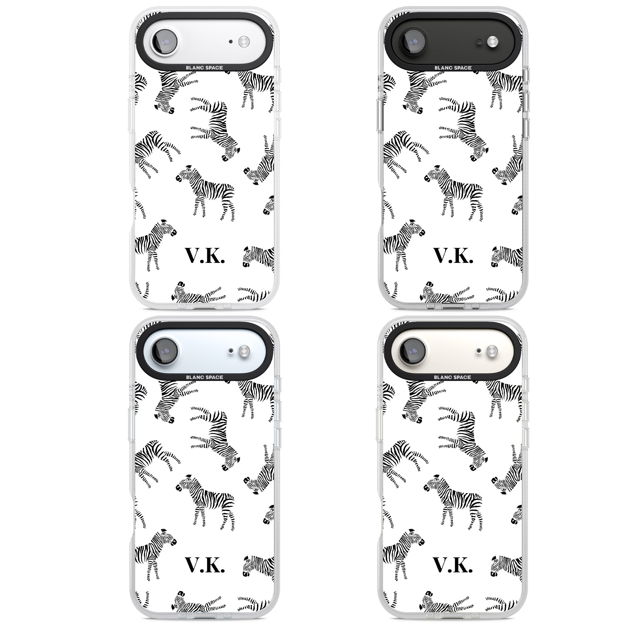 Personalised Zebra Pattern iPhone 17 Air Impact Air Clear Phone Case APT Impact Protection