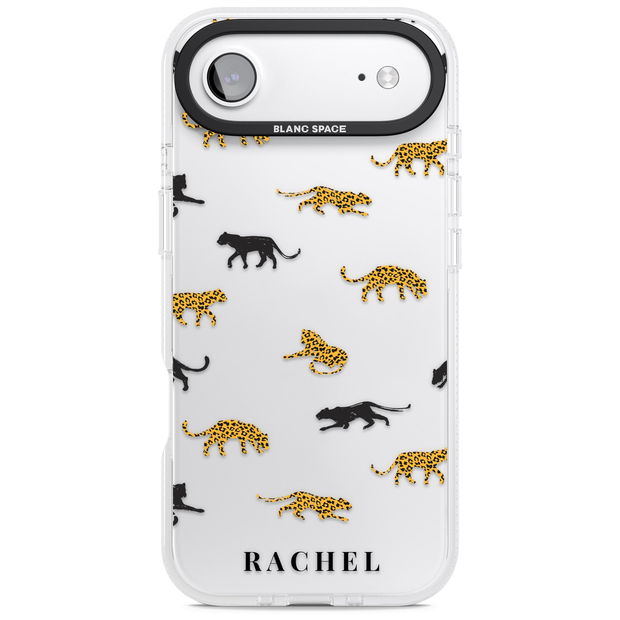 Personalised Jaguar Pattern iPhone 17 Air Impact Air Clear Phone Case