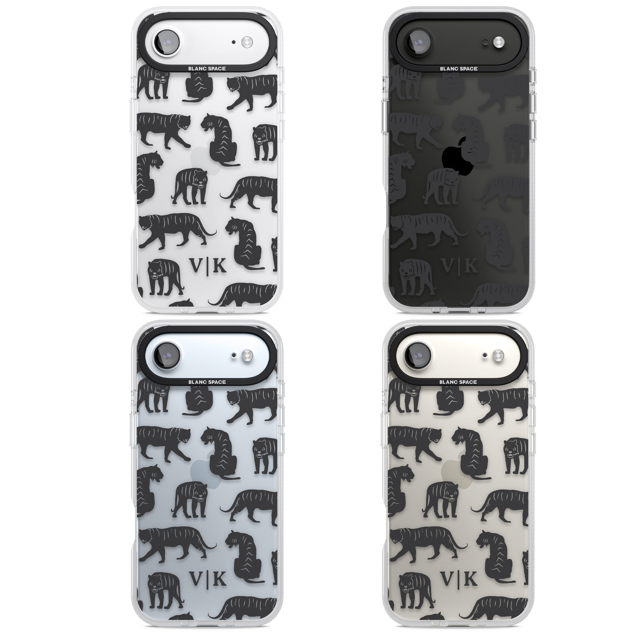 Personalised Tiger Silhouettes iPhone 17 Air Impact Air Clear Phone Case APT Impact Protection