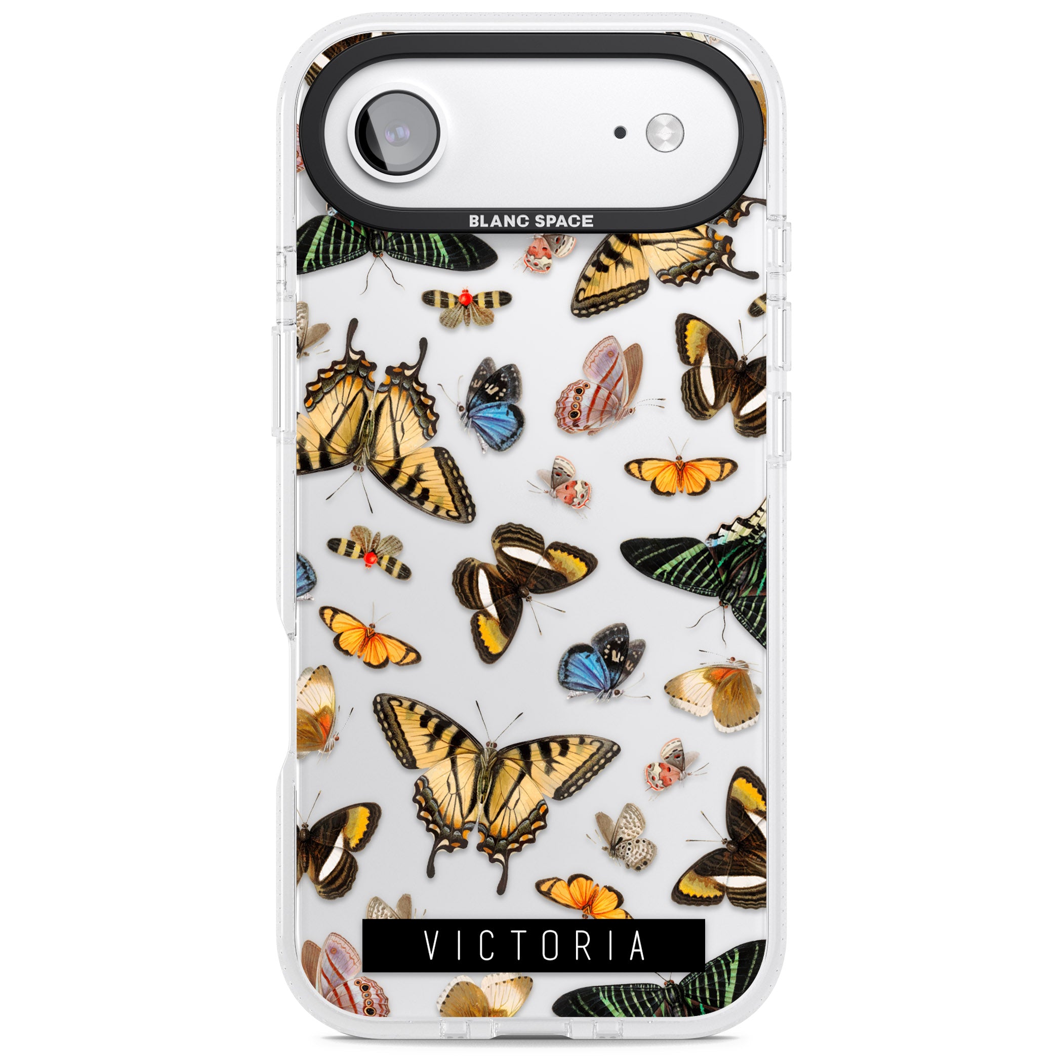 Personalised Butterfly Archive iPhone 17 Air Impact Air Clear Phone Case