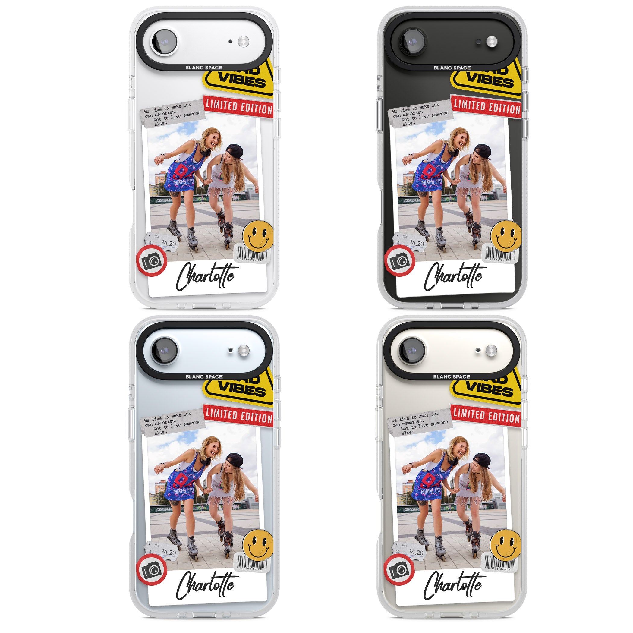 Personalised Sticker Mix Instant Photo iPhone 17 Air Impact Air Clear Phone Case APT Impact Protection