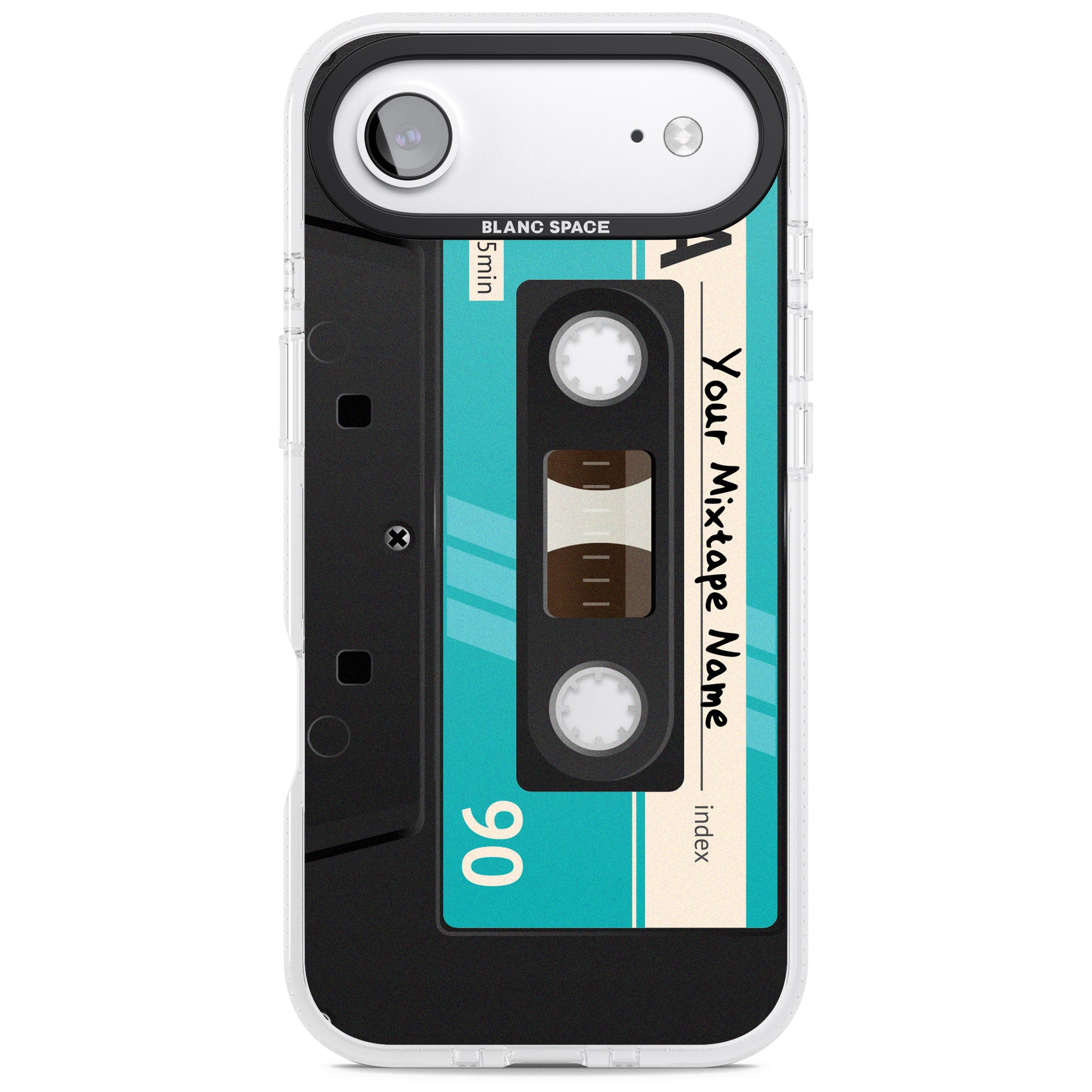 Personalised Retro Mixtape Dark iPhone 17 Air Impact Air Clear Phone Case