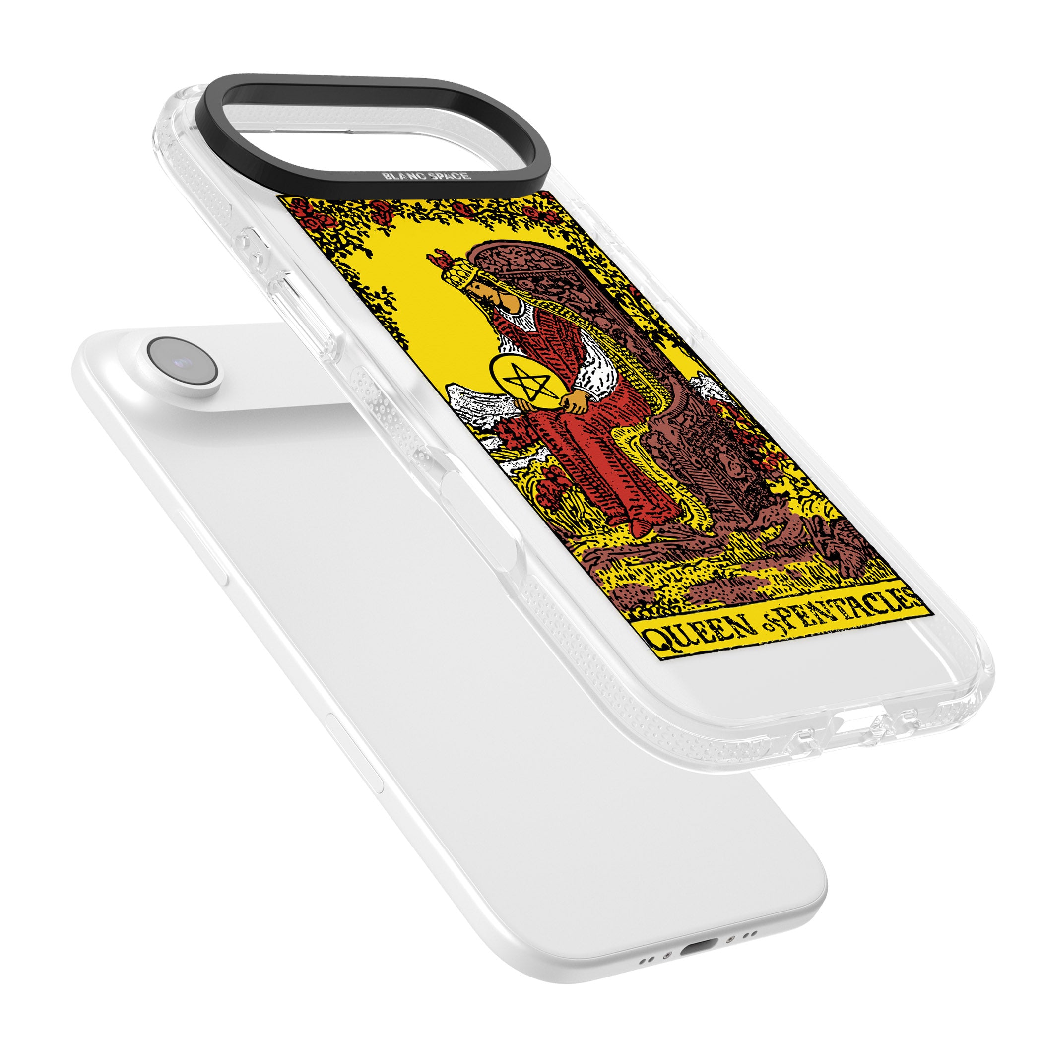 Personalised Queen Of Pentacles Tarot Card (Color) iPhone 17 Air Impact Air Clear Phone Case Colours