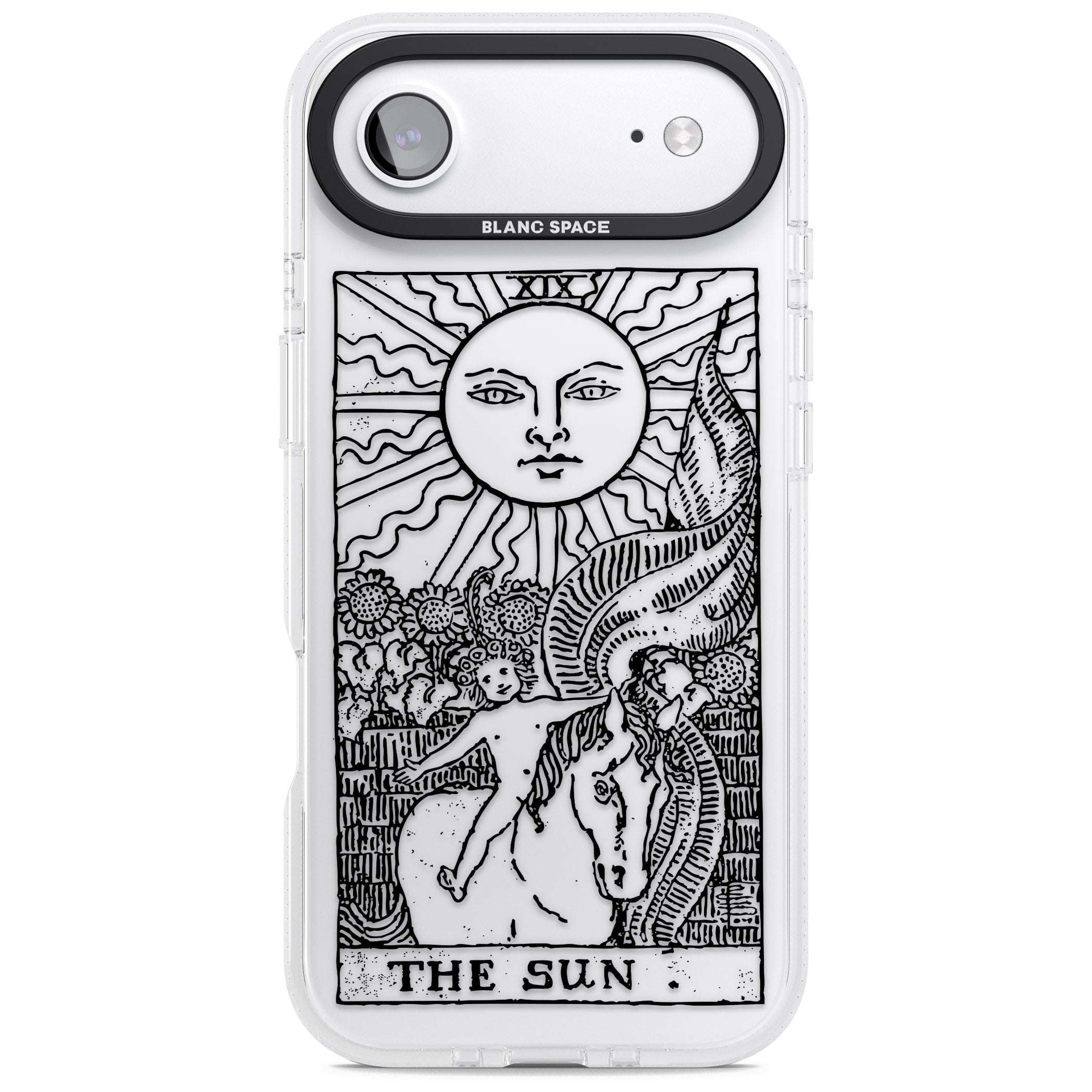 Personalised The Sun Tarot Card (Clear) iPhone 17 Air Impact Air Clear Phone Case