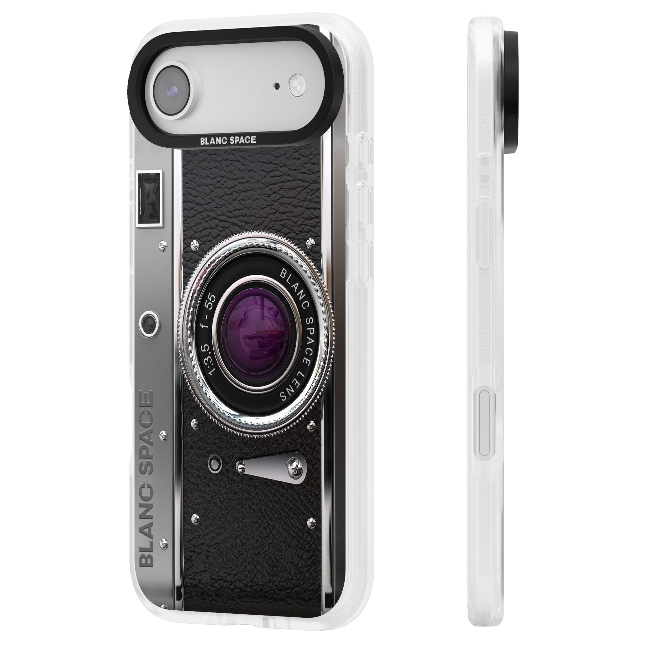 Vintage Retro Classic Camera iPhone 17 Air Impact Air Clear Phone Case Side Profile