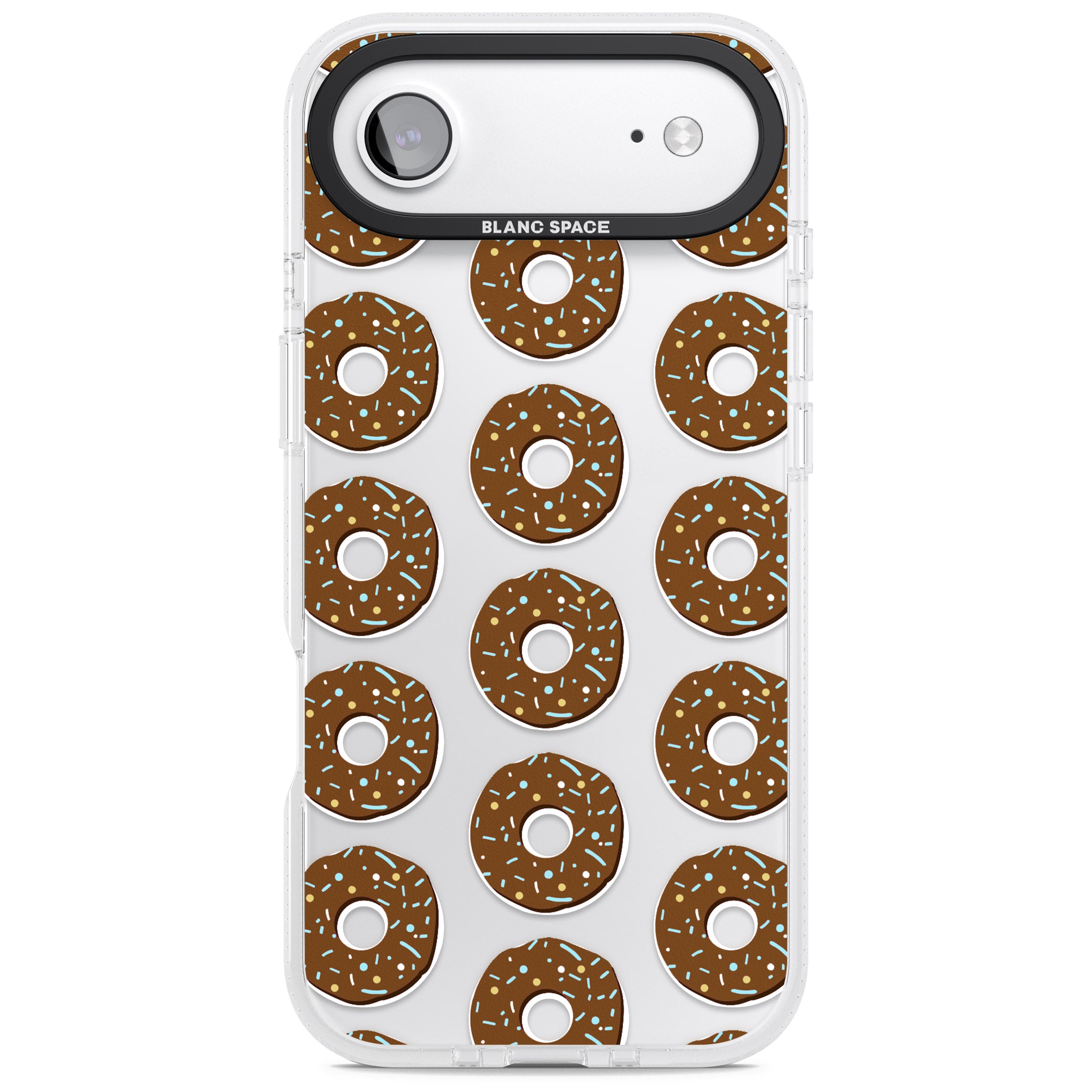 Chocolate Donut Pattern iPhone 17 Air Impact Air Clear Phone Case