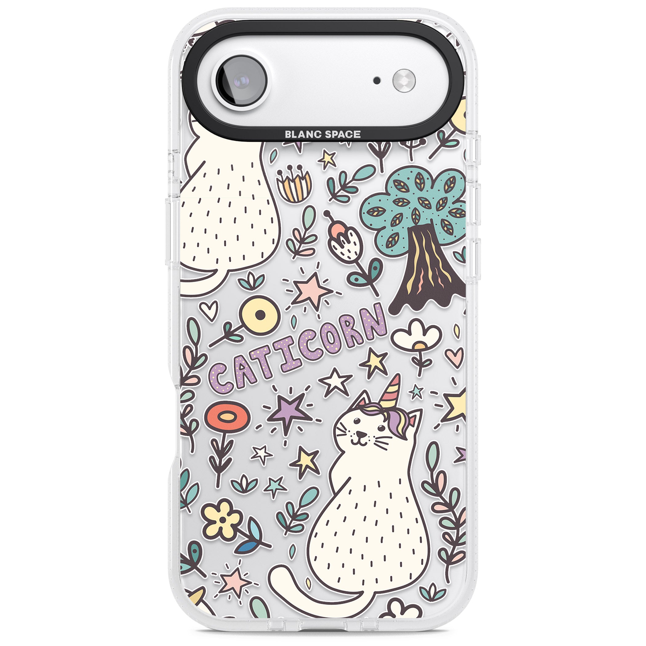Caticorn Pattern iPhone 17 Air Impact Air Clear Phone Case