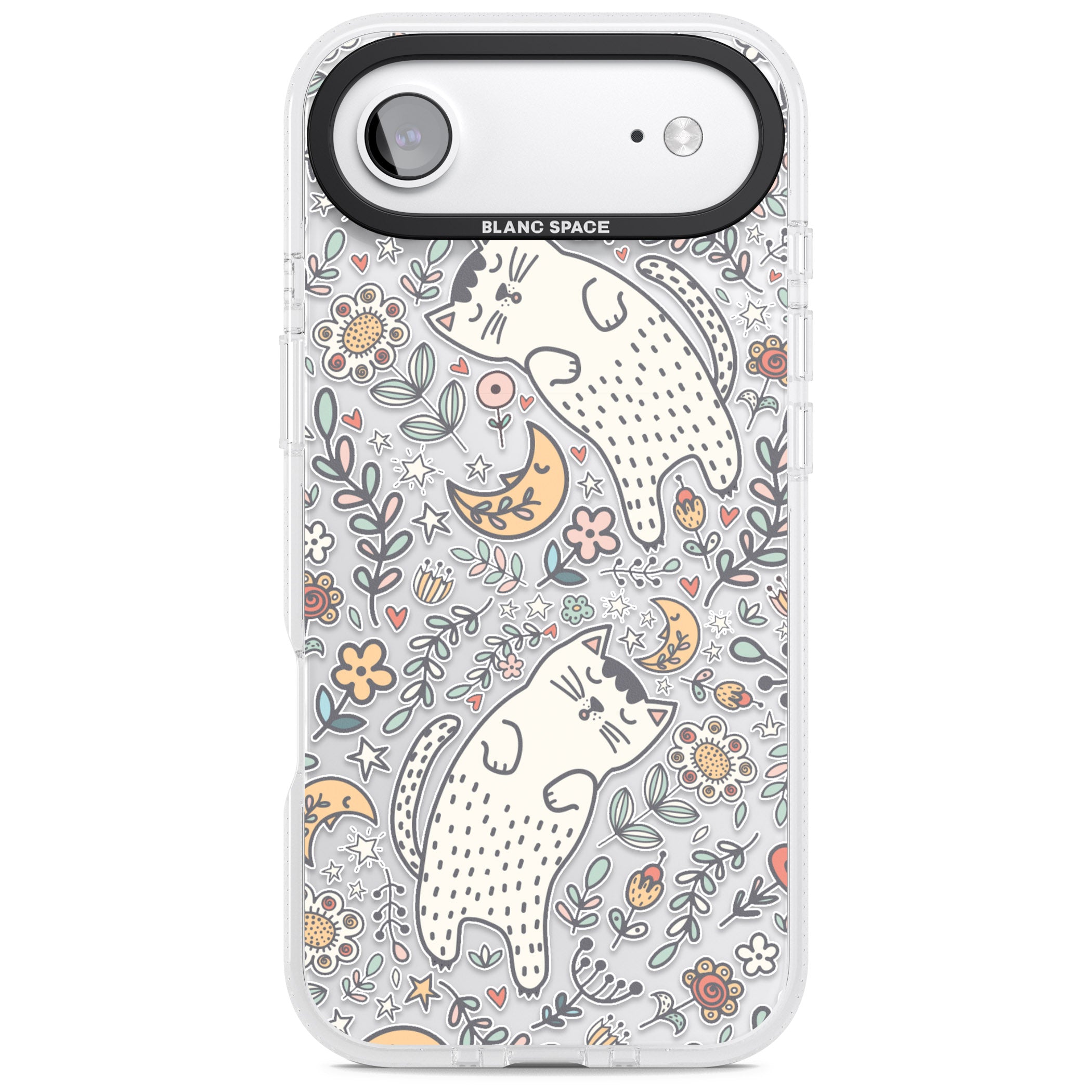 Sleeping Cat Pattern iPhone 17 Air Impact Air Clear Phone Case
