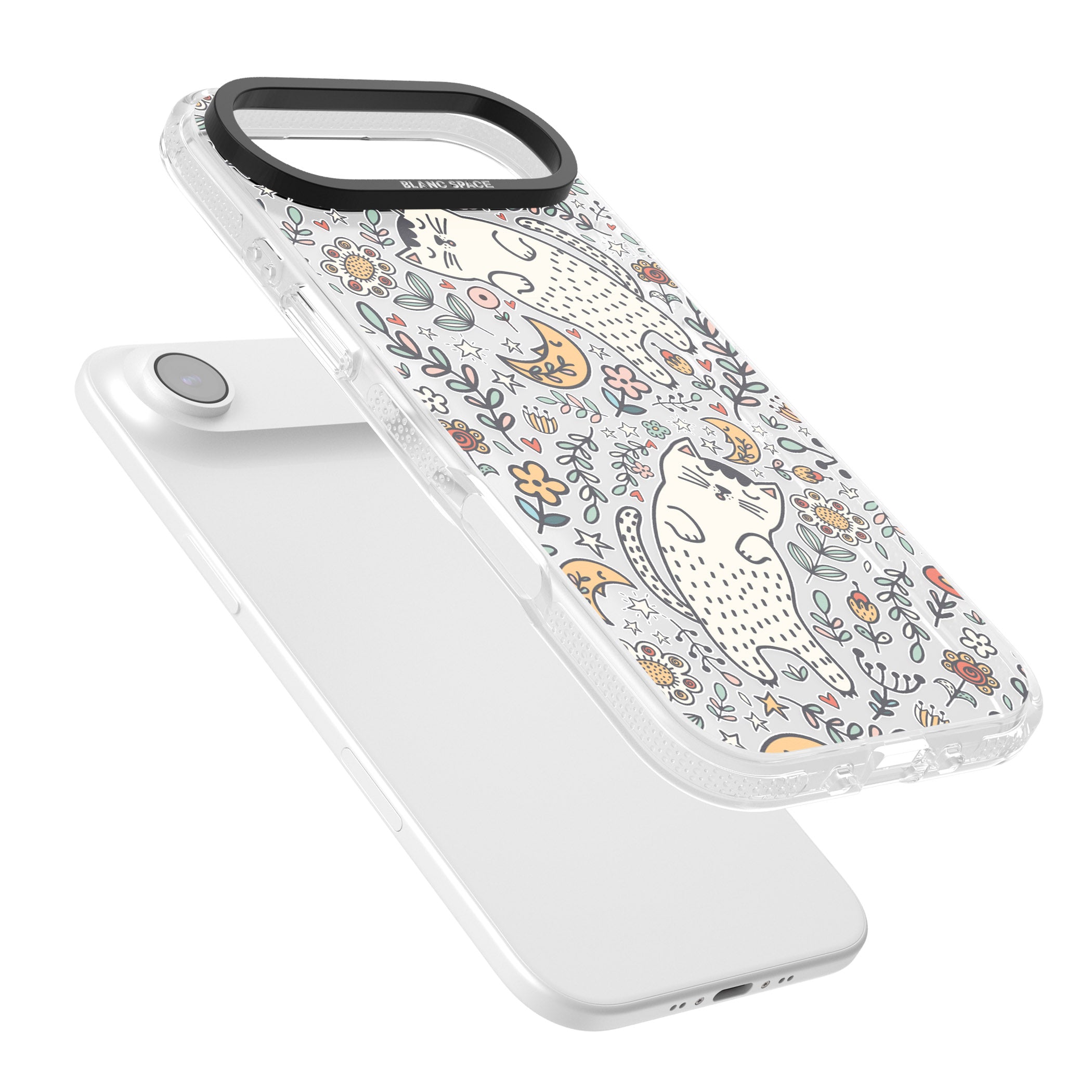 Sleeping Cat Pattern iPhone 17 Air Impact Air Clear Phone Case Colours