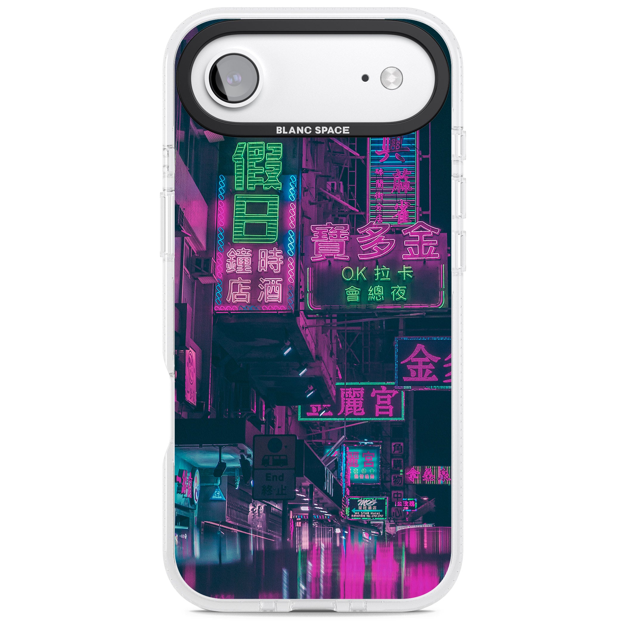 Neon Night Strip iPhone 17 Air Impact Air Clear Phone Case