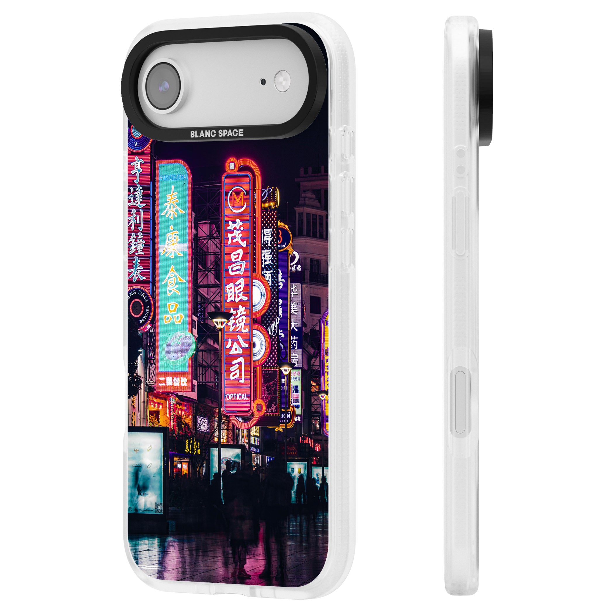 Neon Streets iPhone 17 Air Impact Air Clear Phone Case Side Profile