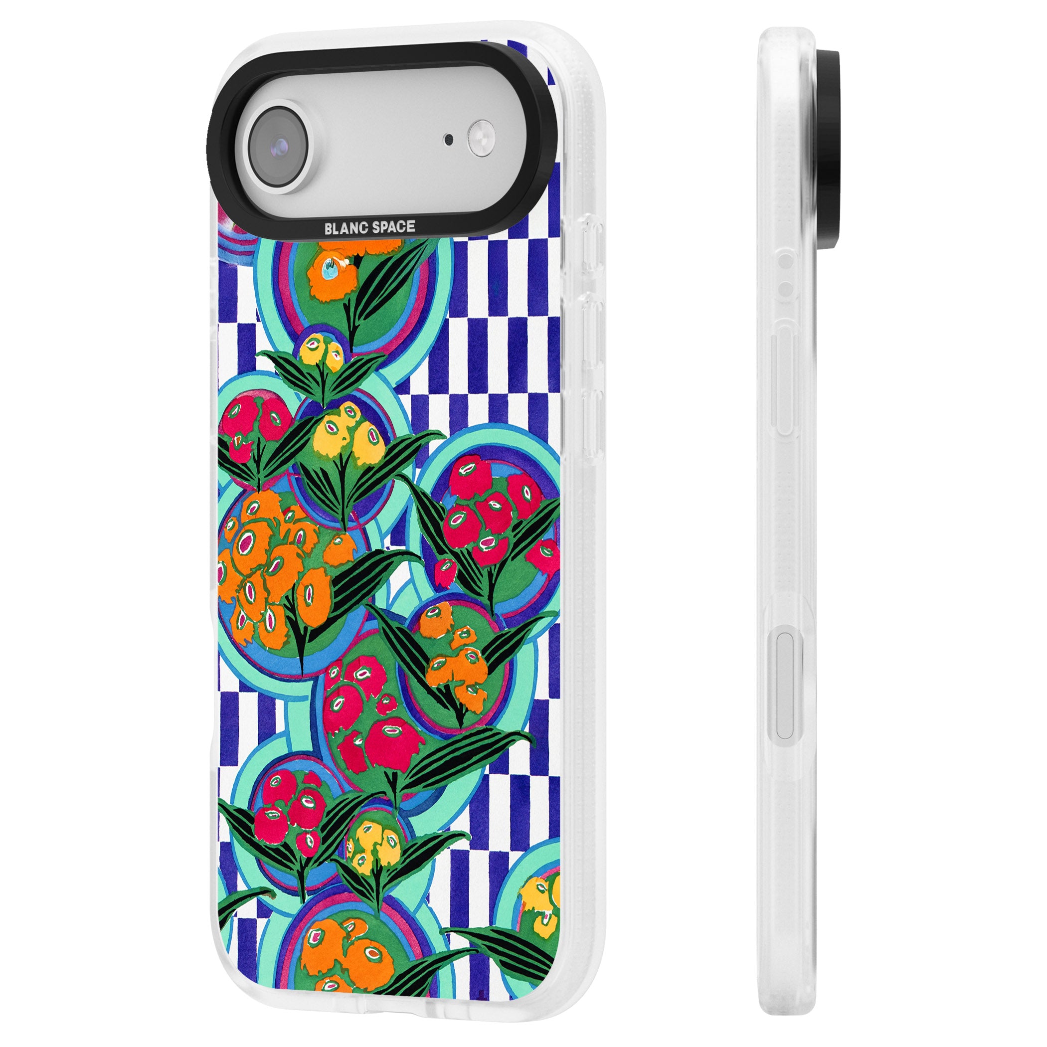 Vintage Fruit Plates iPhone 17 Air Impact Air Clear Phone Case Side Profile