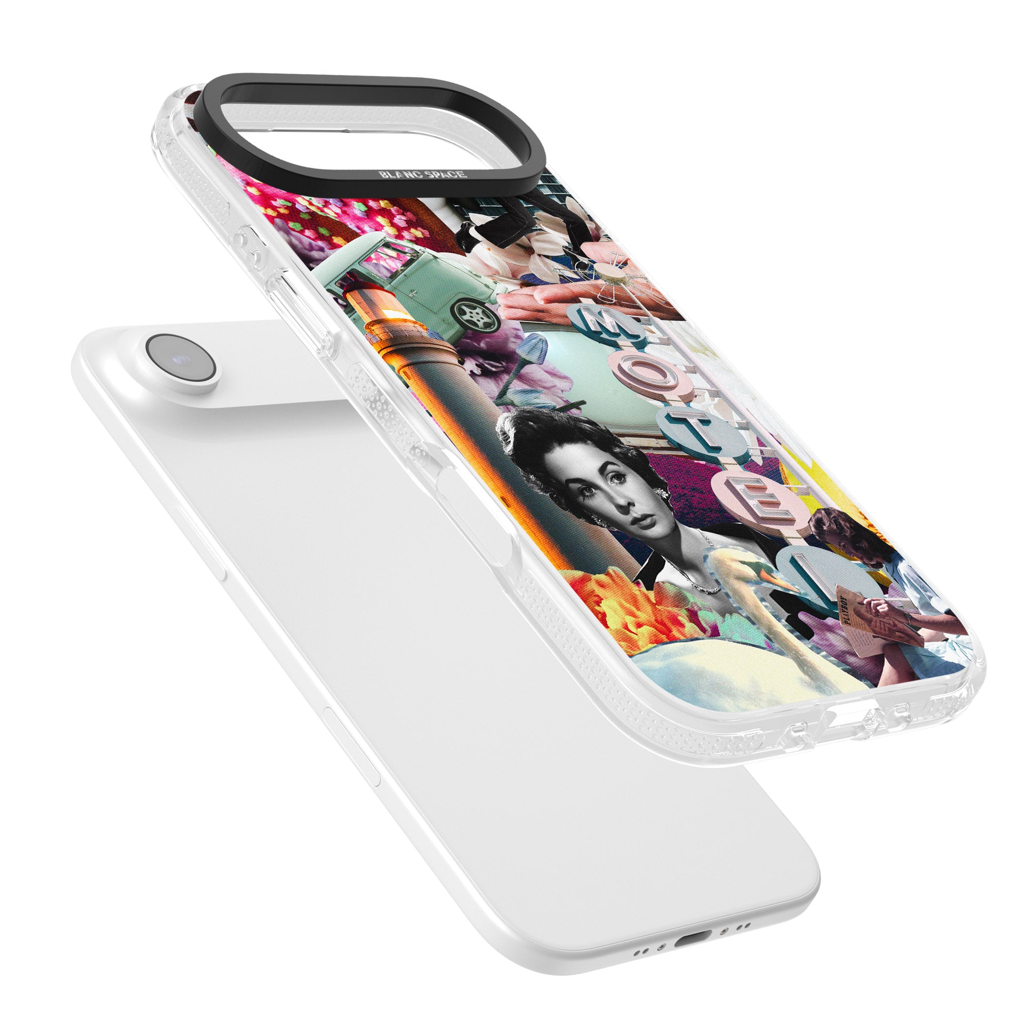 Retro Motel Collage iPhone 17 Air Impact Air Clear Phone Case Colours