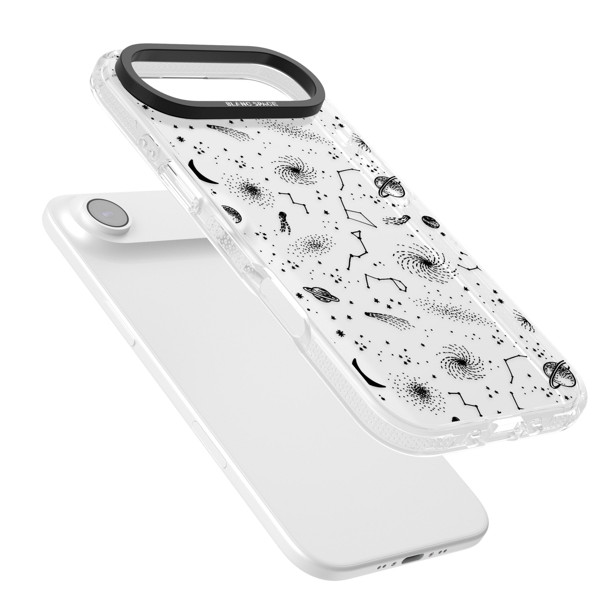 Galactic Sketch iPhone 17 Air Impact Air Clear Phone Case Colours