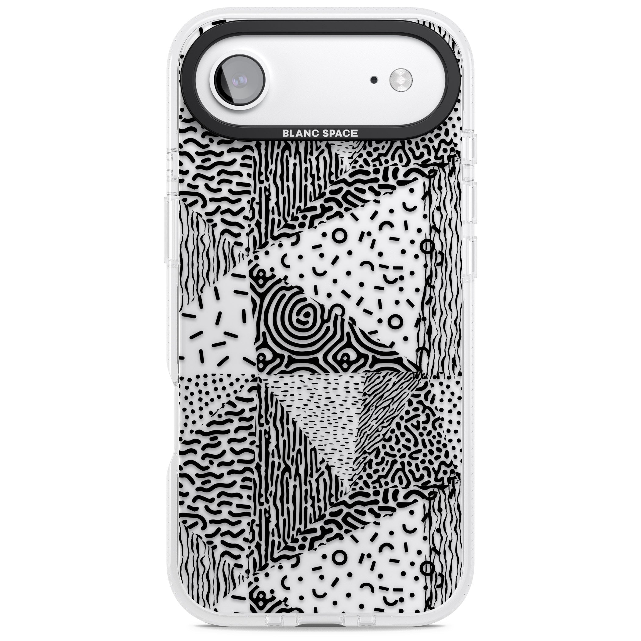 Monochrome Pattern iPhone 17 Air Impact Air Clear Phone Case