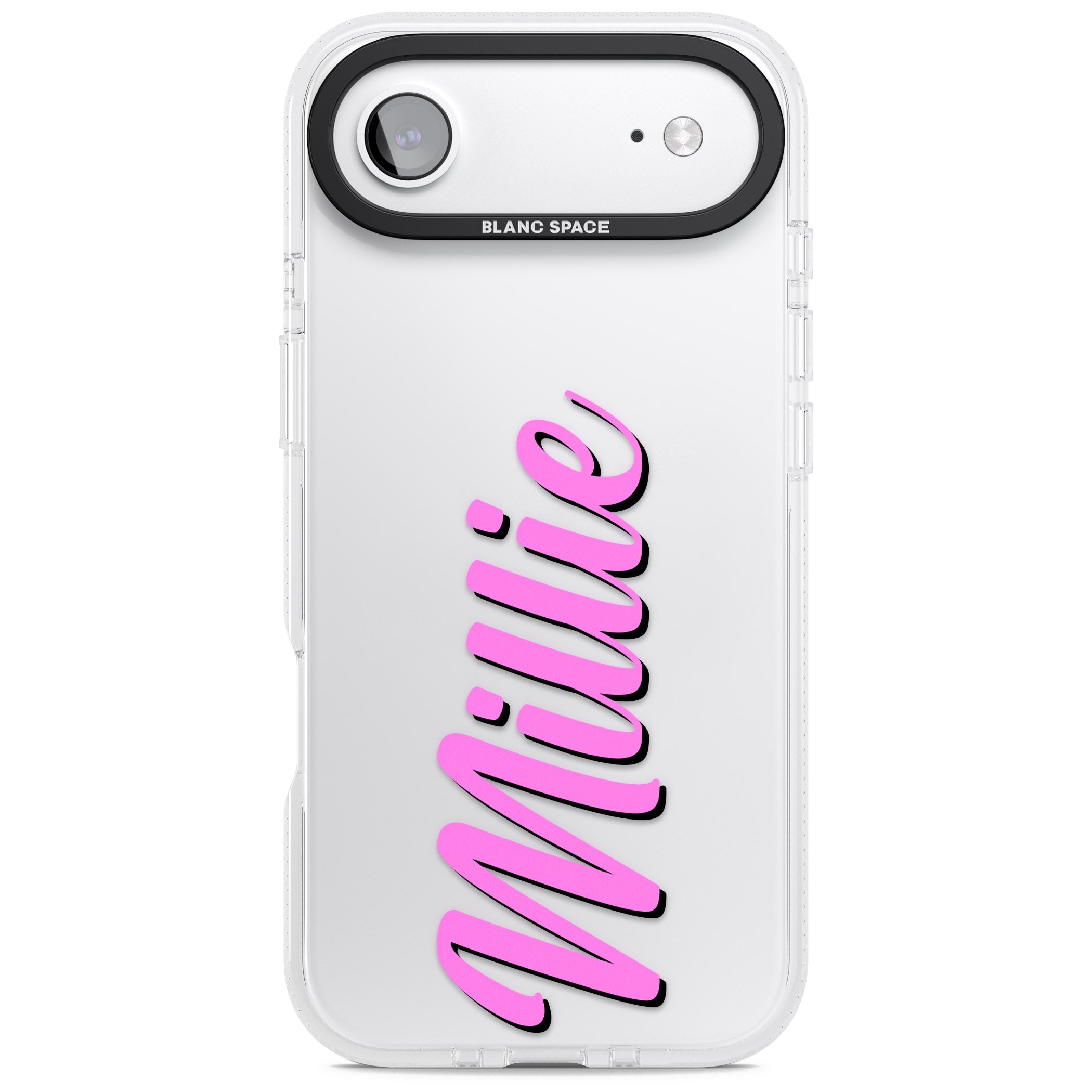 Personalised Cute Vertical Name iPhone 17 Air Impact Air Clear Phone Case