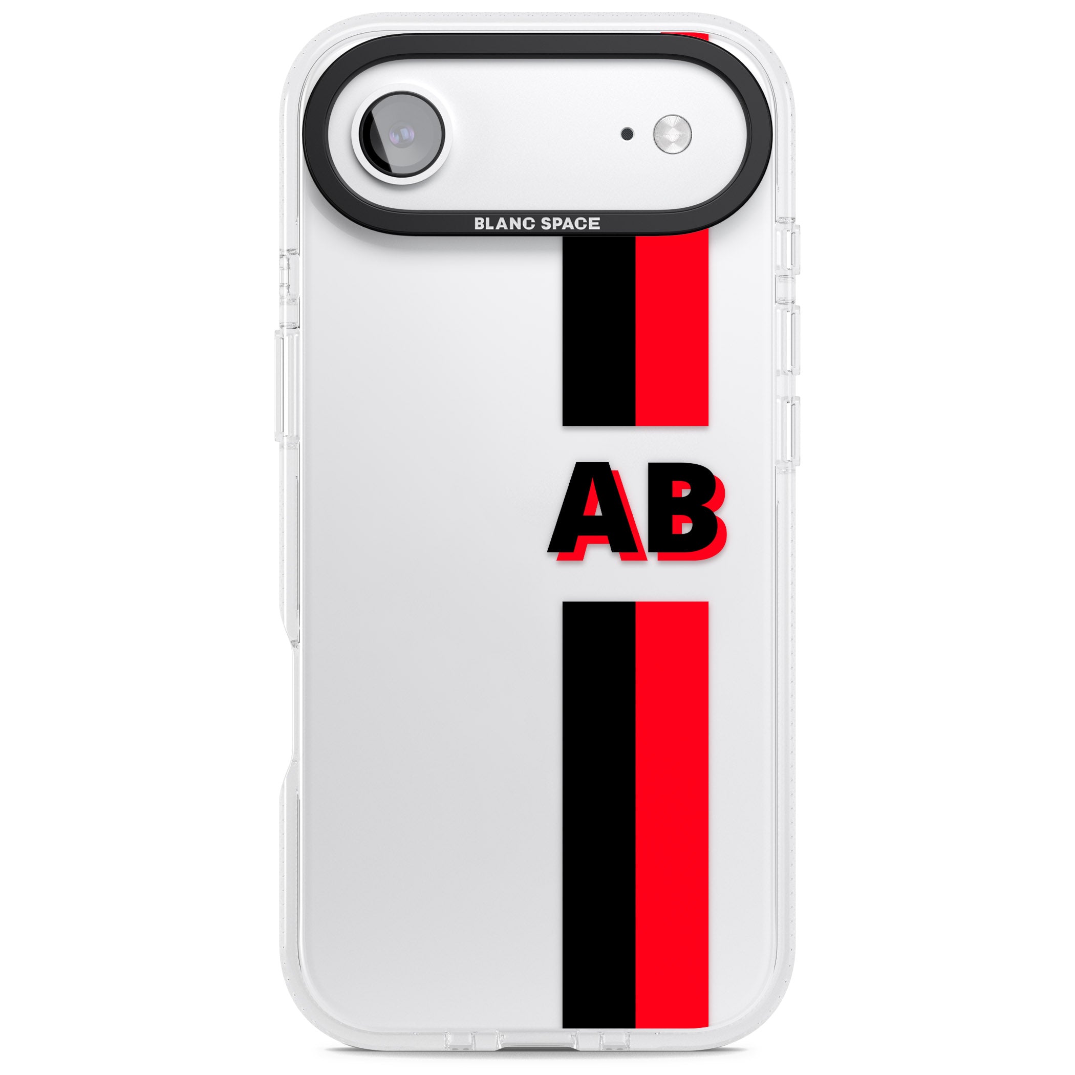 Personalised Bold Stripe iPhone 17 Air Impact Air Clear Phone Case