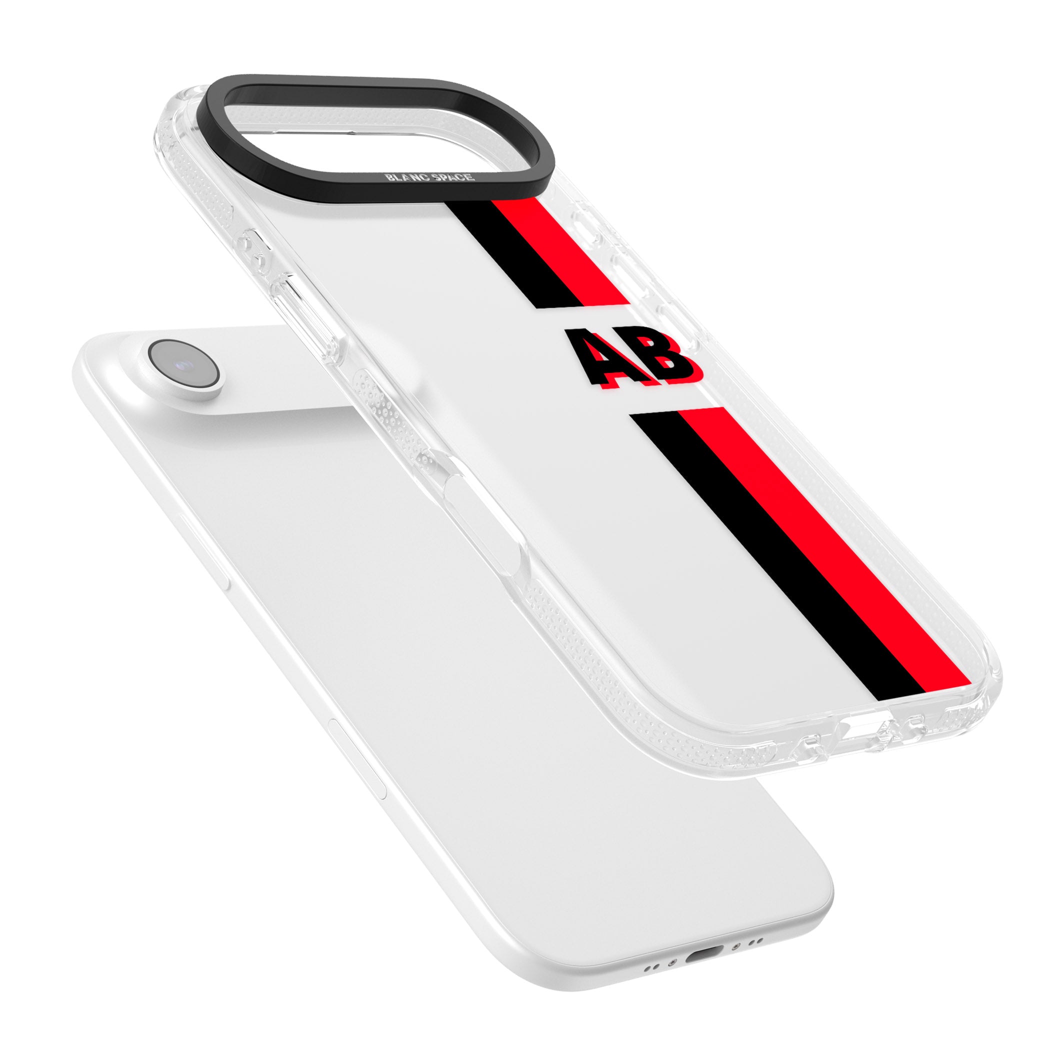 Personalised Bold Stripe iPhone 17 Air Impact Air Clear Phone Case Colours