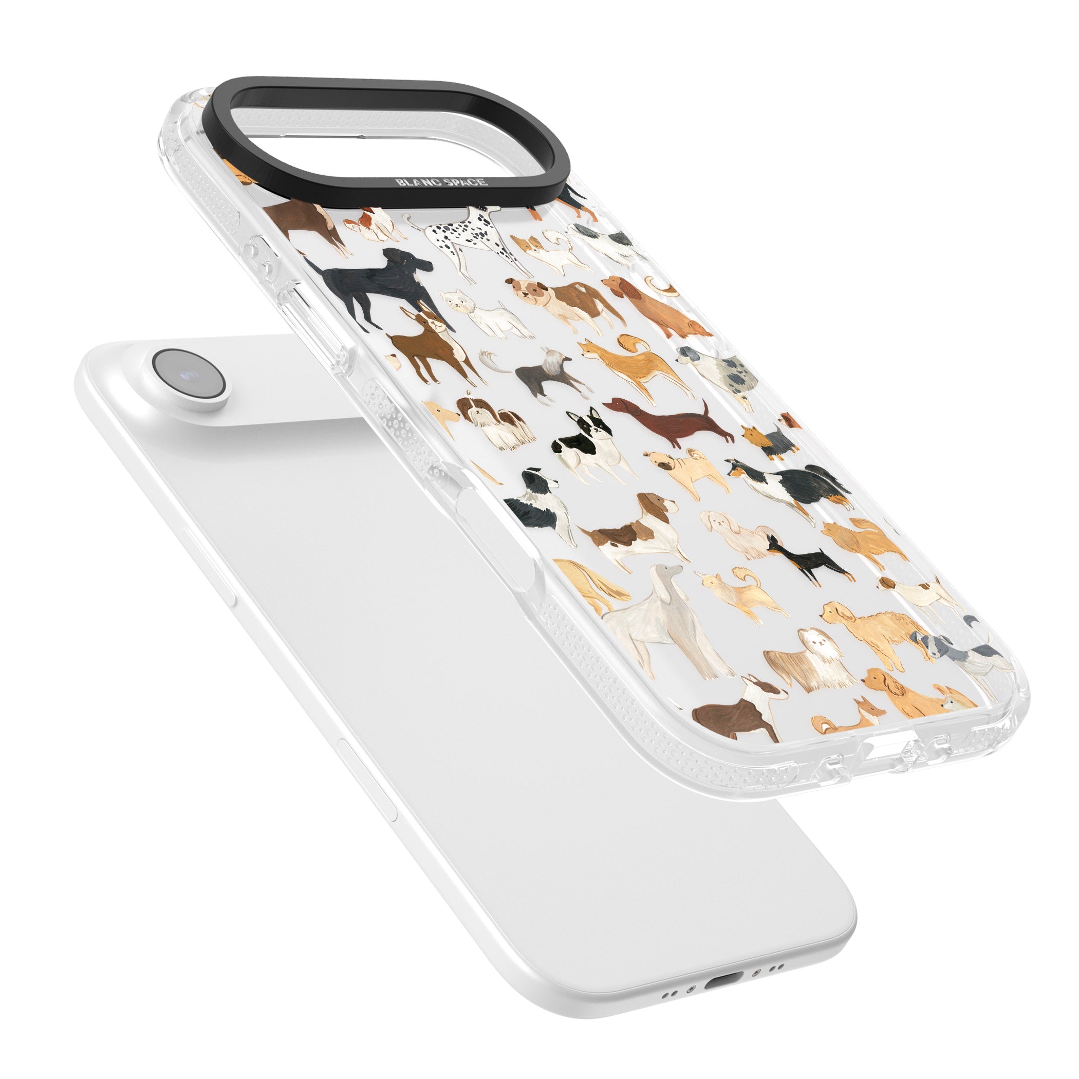Hand Painted Dogs iPhone 17 Air Impact Air Clear Phone Case Colours