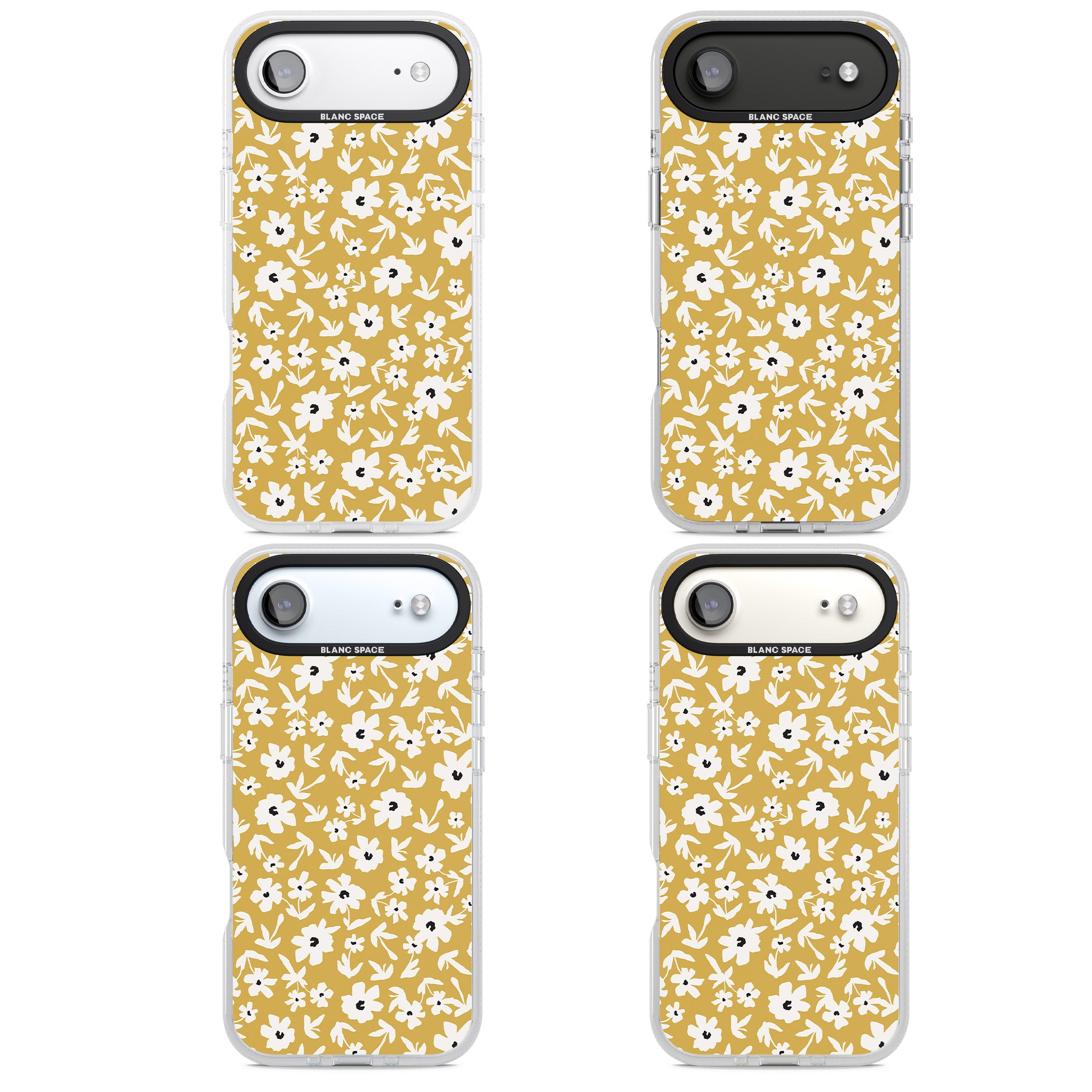 Mustard Floral iPhone 17 Air Impact Air Clear Phone Case APT Impact Protection