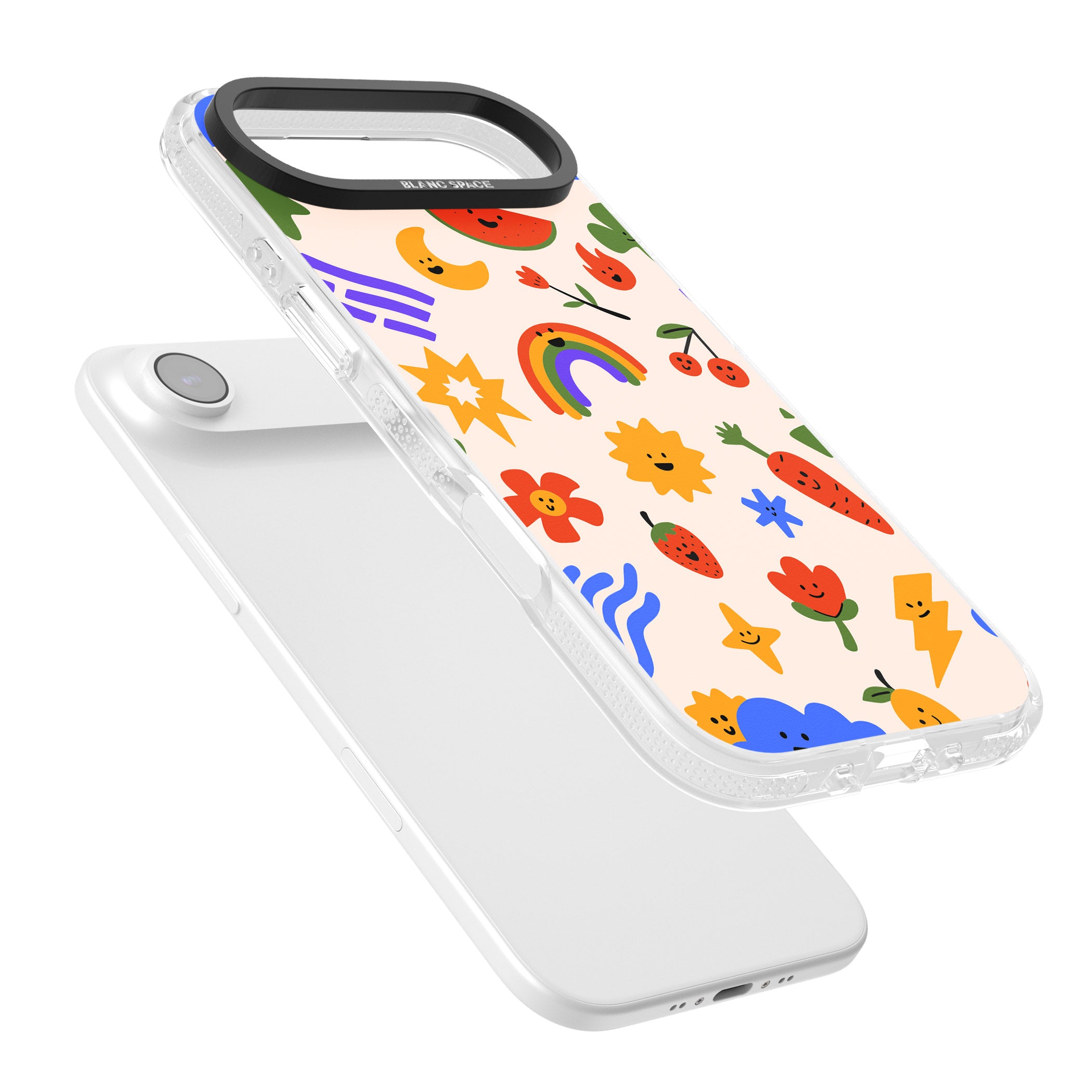 Playful Kawaii Icons iPhone 17 Air Impact Air Clear Phone Case Colours