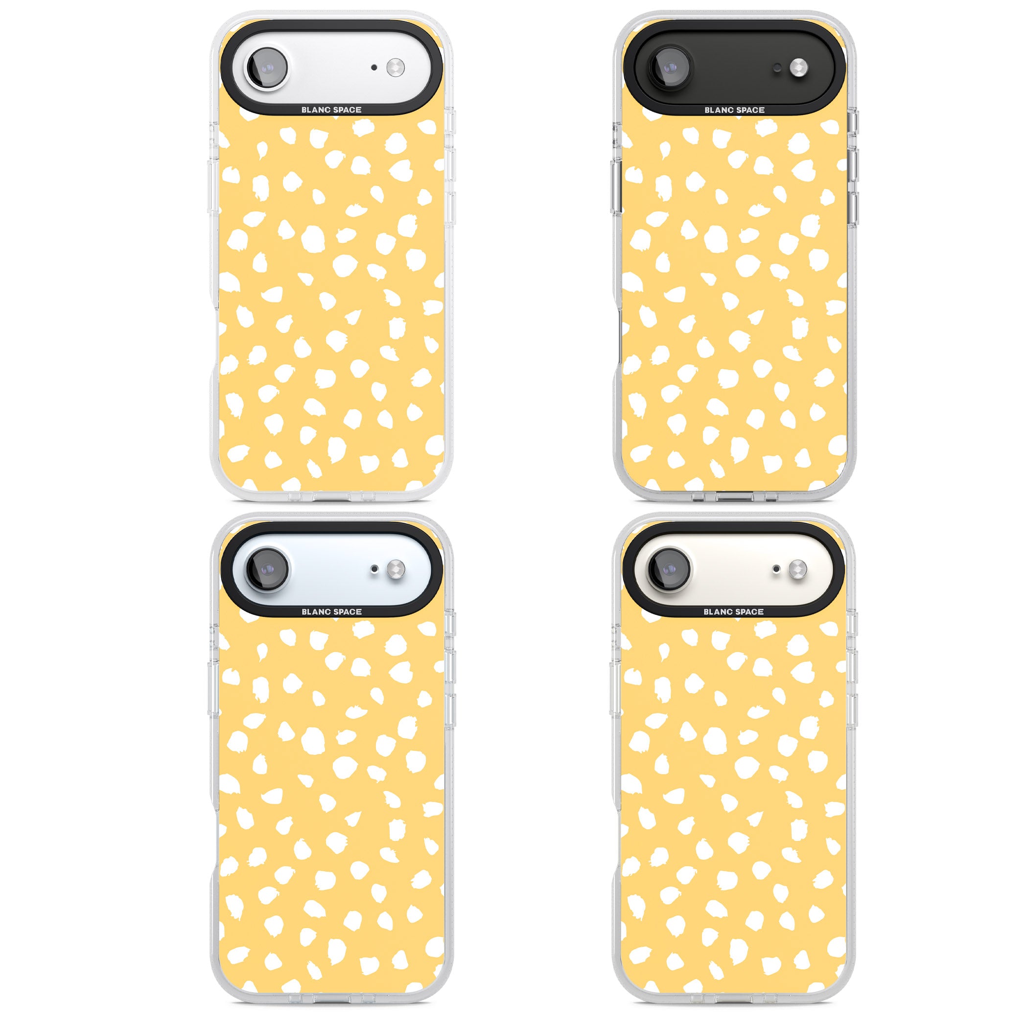 Yellow Dalmatian Dots iPhone 17 Air Impact Air Clear Phone Case APT Impact Protection
