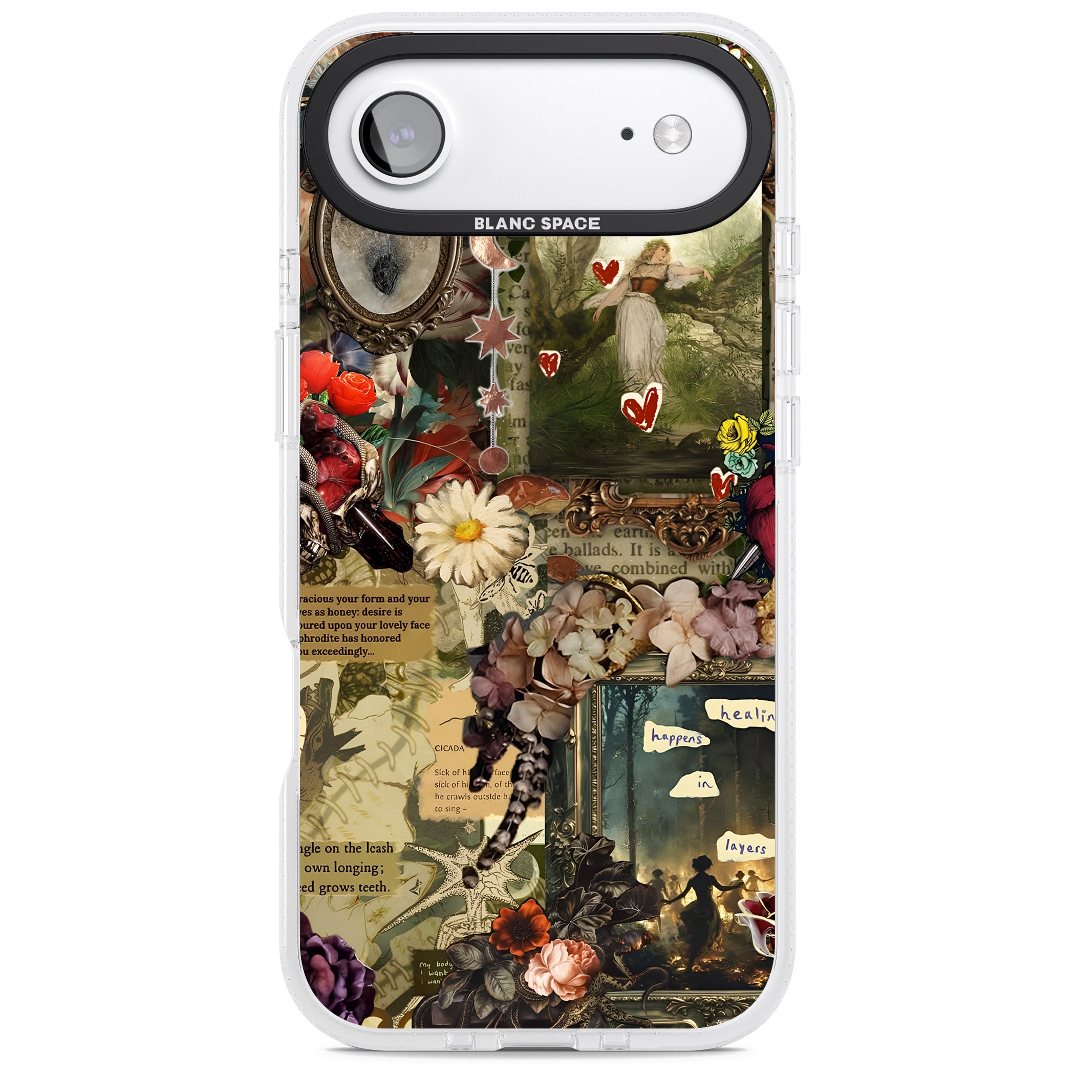 Textbook Romance Collage iPhone 17 Air Impact Air Clear Phone Case