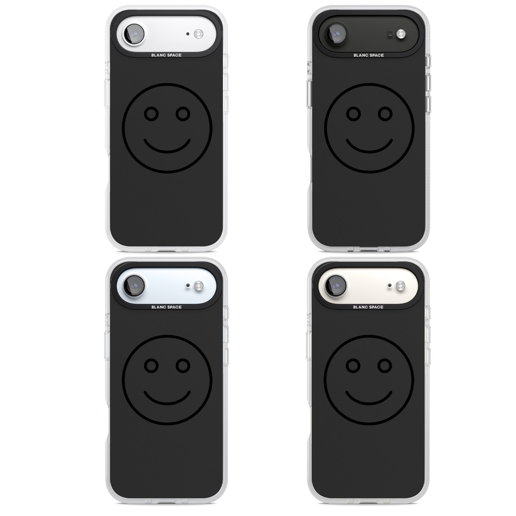 Dark Smiley Face iPhone 17 Air Impact Air Clear Phone Case APT Impact Protection