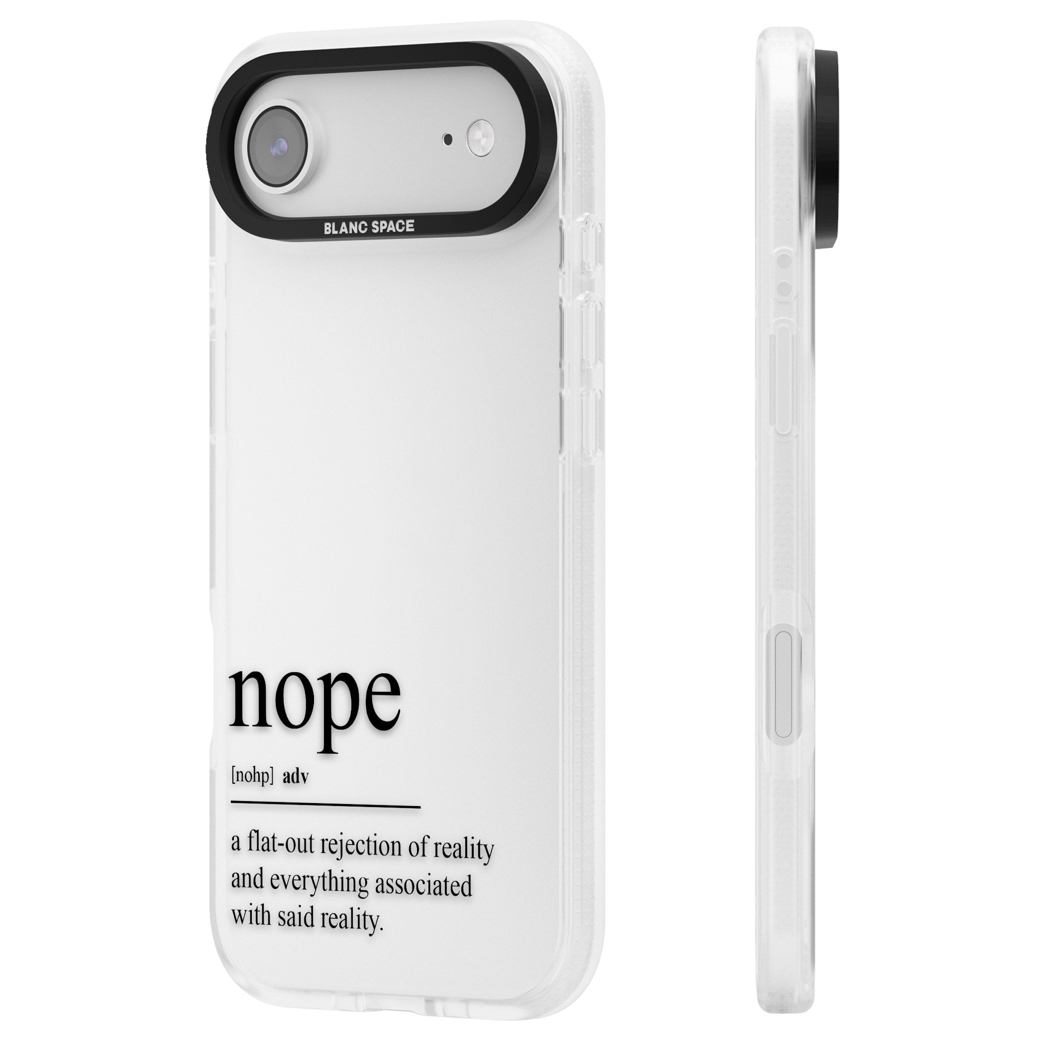 Nope iPhone 17 Air Impact Air Clear Phone Case Side Profile