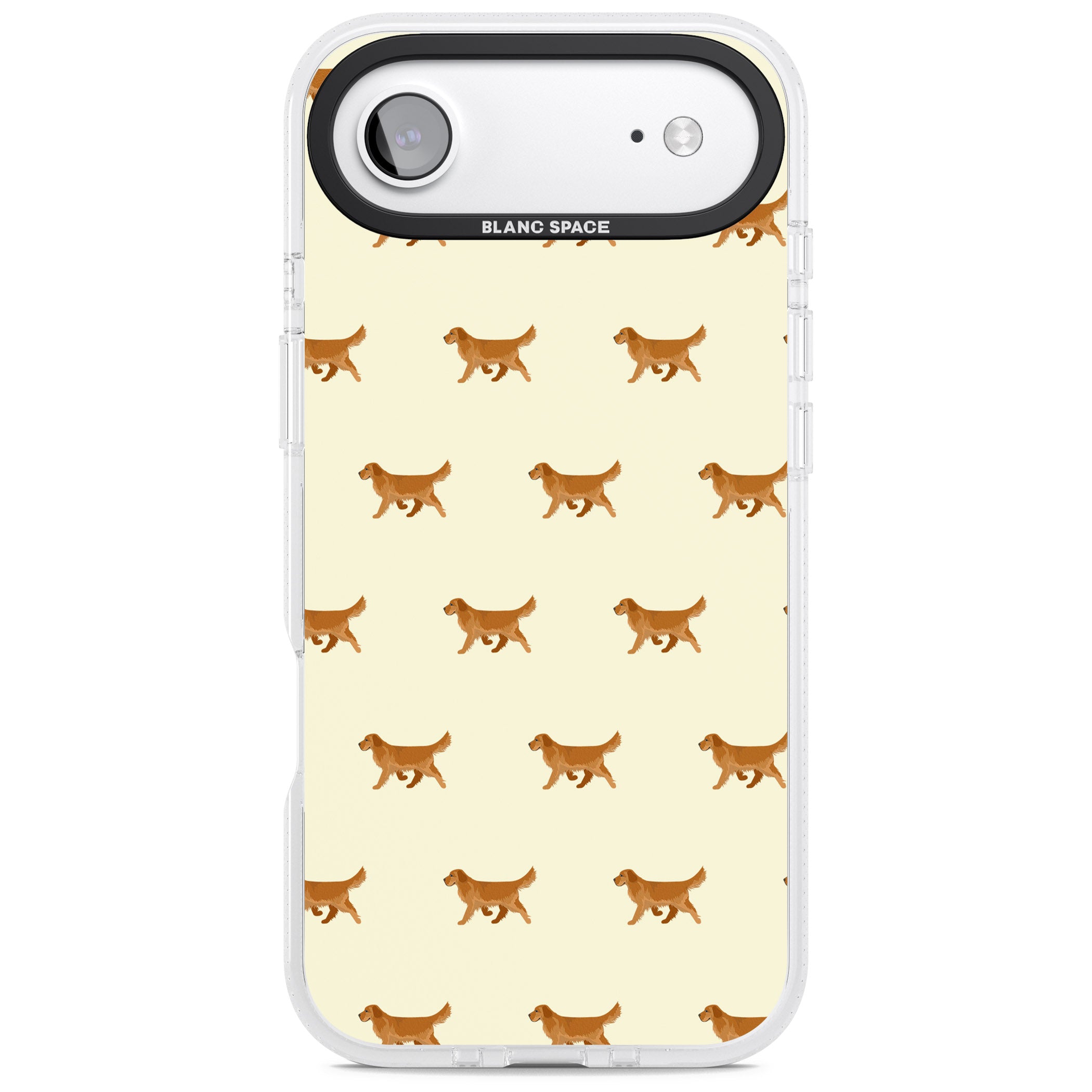 Golden Retriever Dog Pattern iPhone 17 Air Impact Air Clear Phone Case