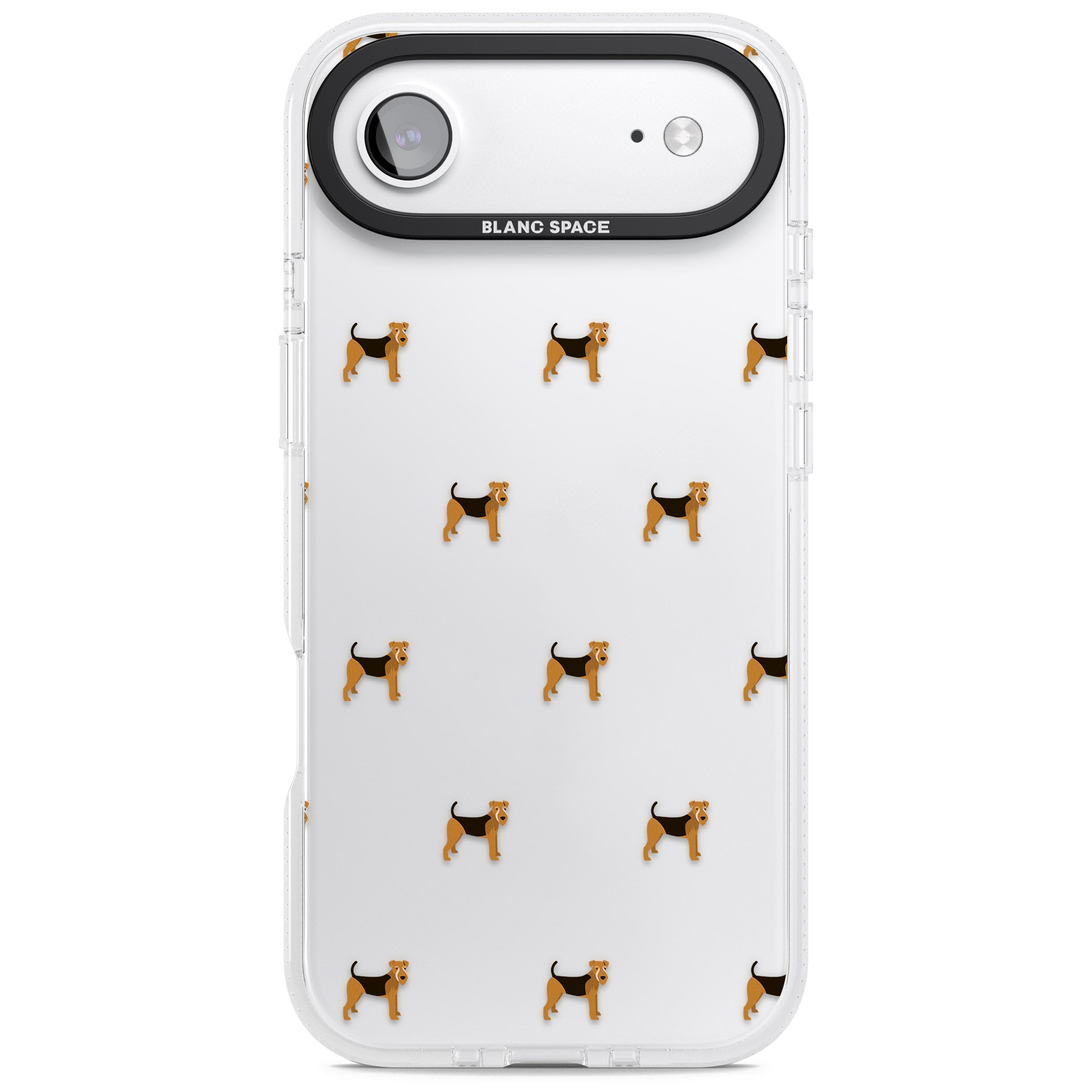 Airedale Terrier Dog Pattern iPhone 17 Air Impact Air Clear Phone Case