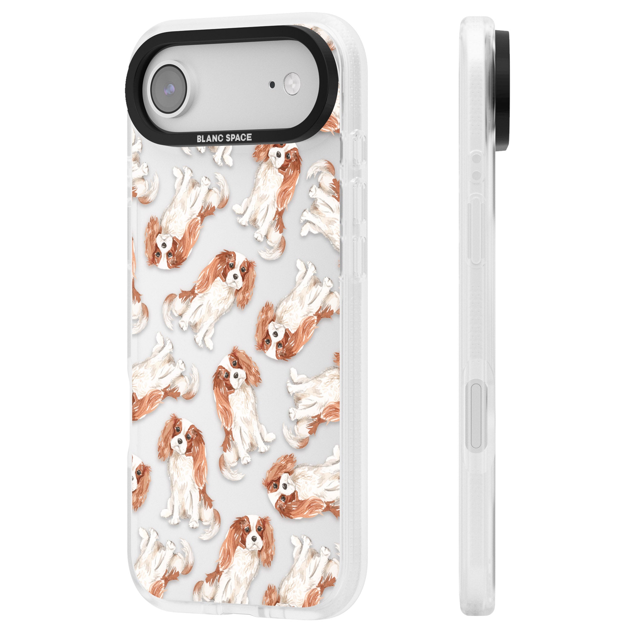 Cavalier King Charles Spaniel iPhone 17 Air Impact Air Clear Phone Case Side Profile