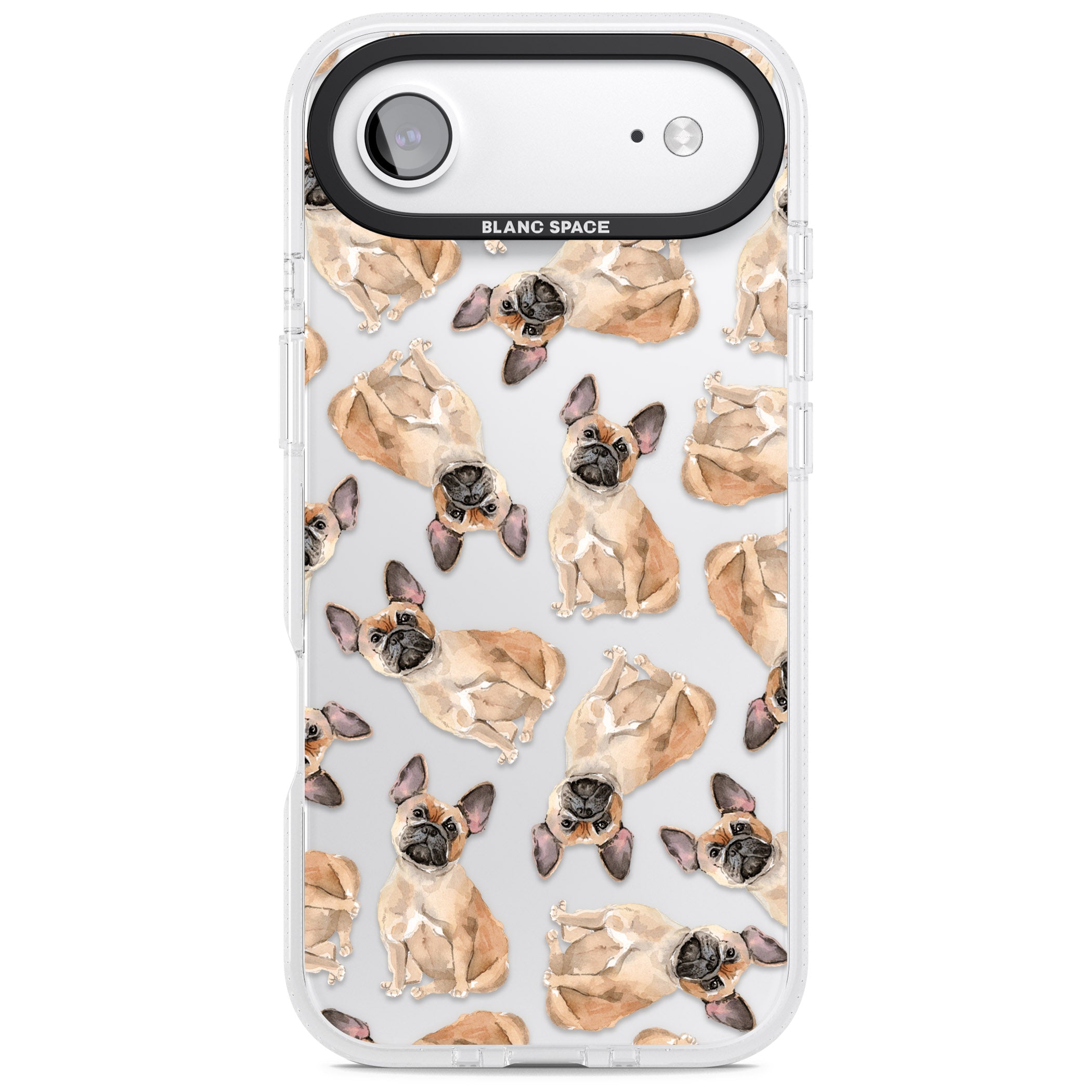 French Bulldog Watercolour Pattern iPhone 17 Air Impact Air Clear Phone Case