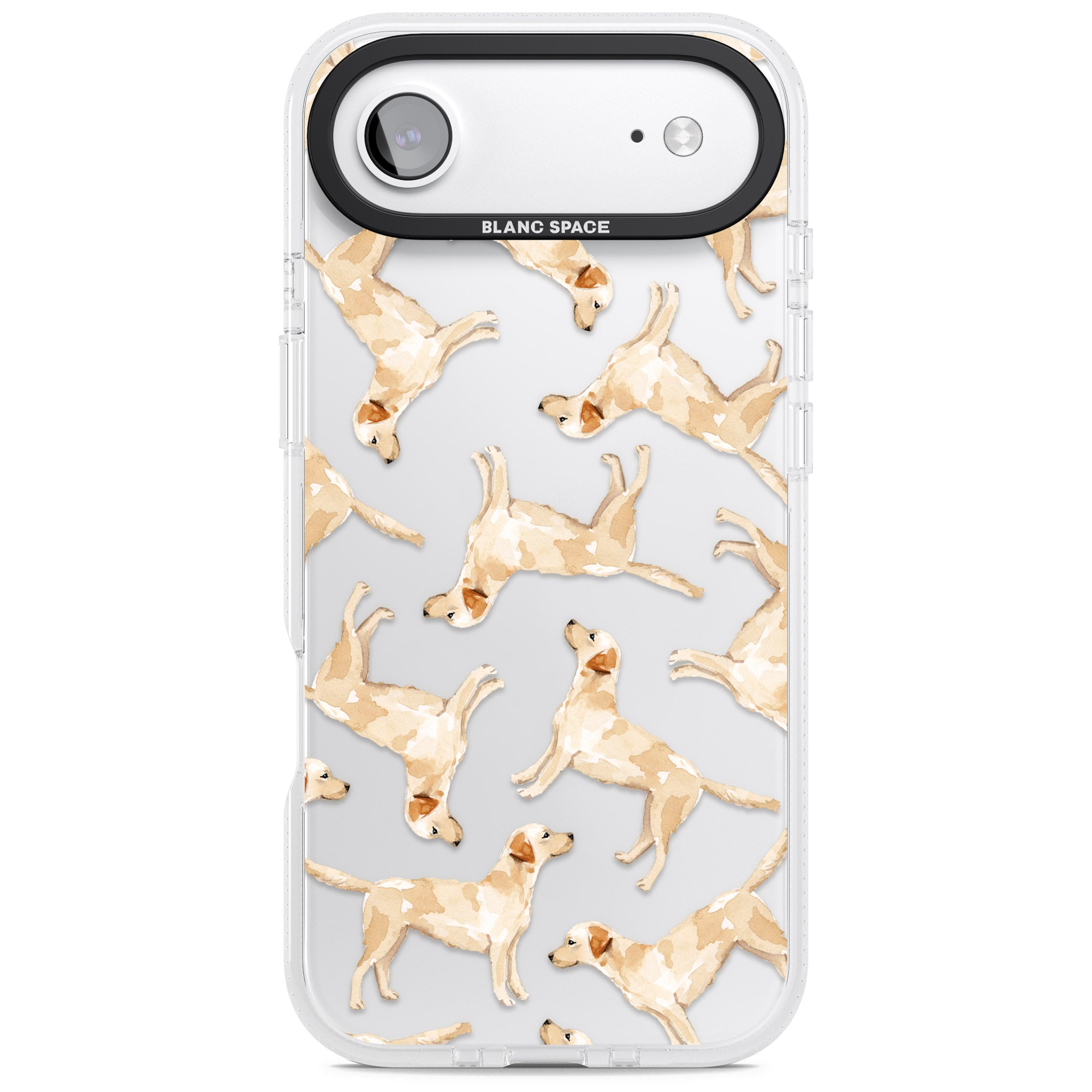 Yellow Labrador Watercolour Dog Pattern iPhone 17 Air Impact Air Clear Phone Case