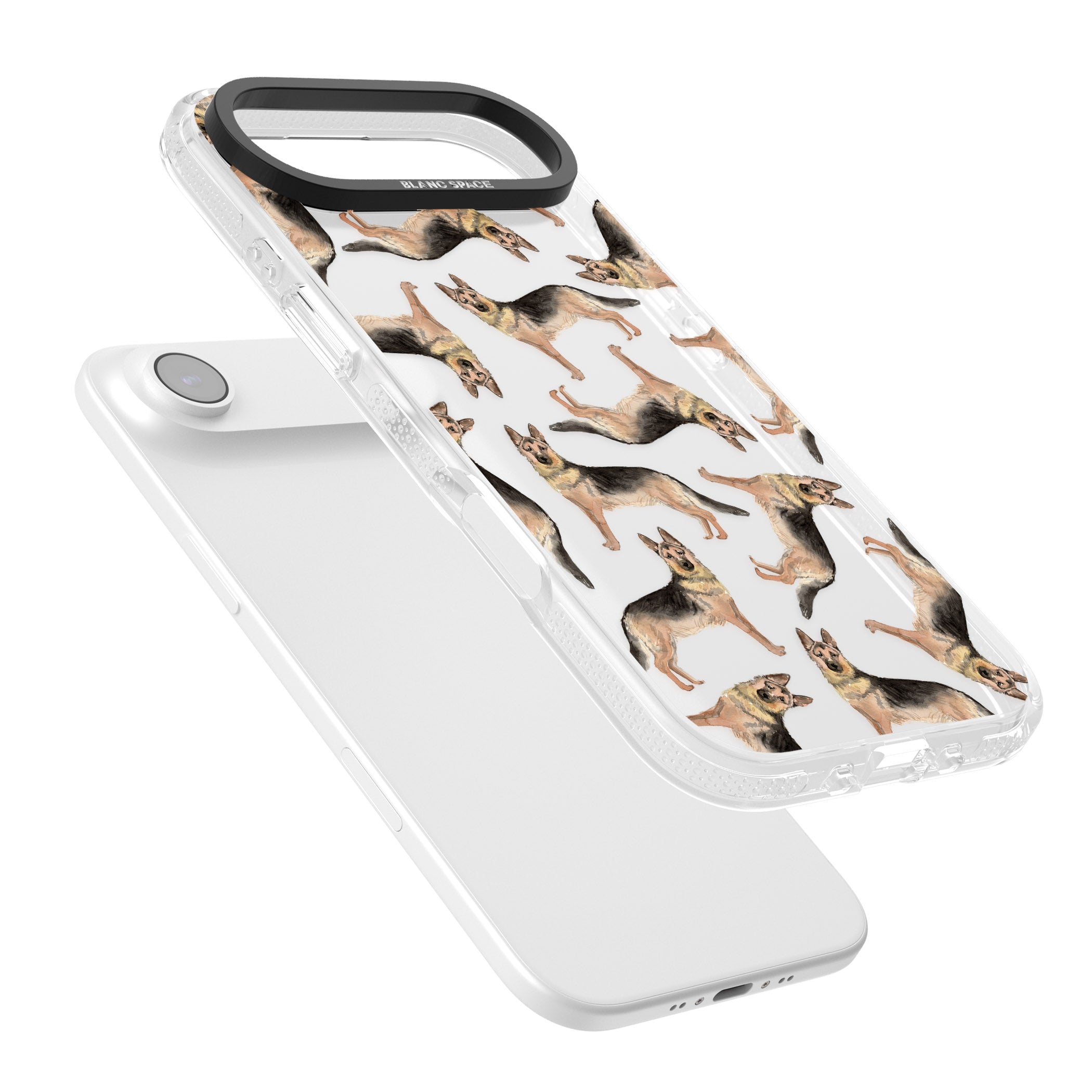 German Shepherd Pattern Classic iPhone 17 Air Impact Air Clear Phone Case Colours