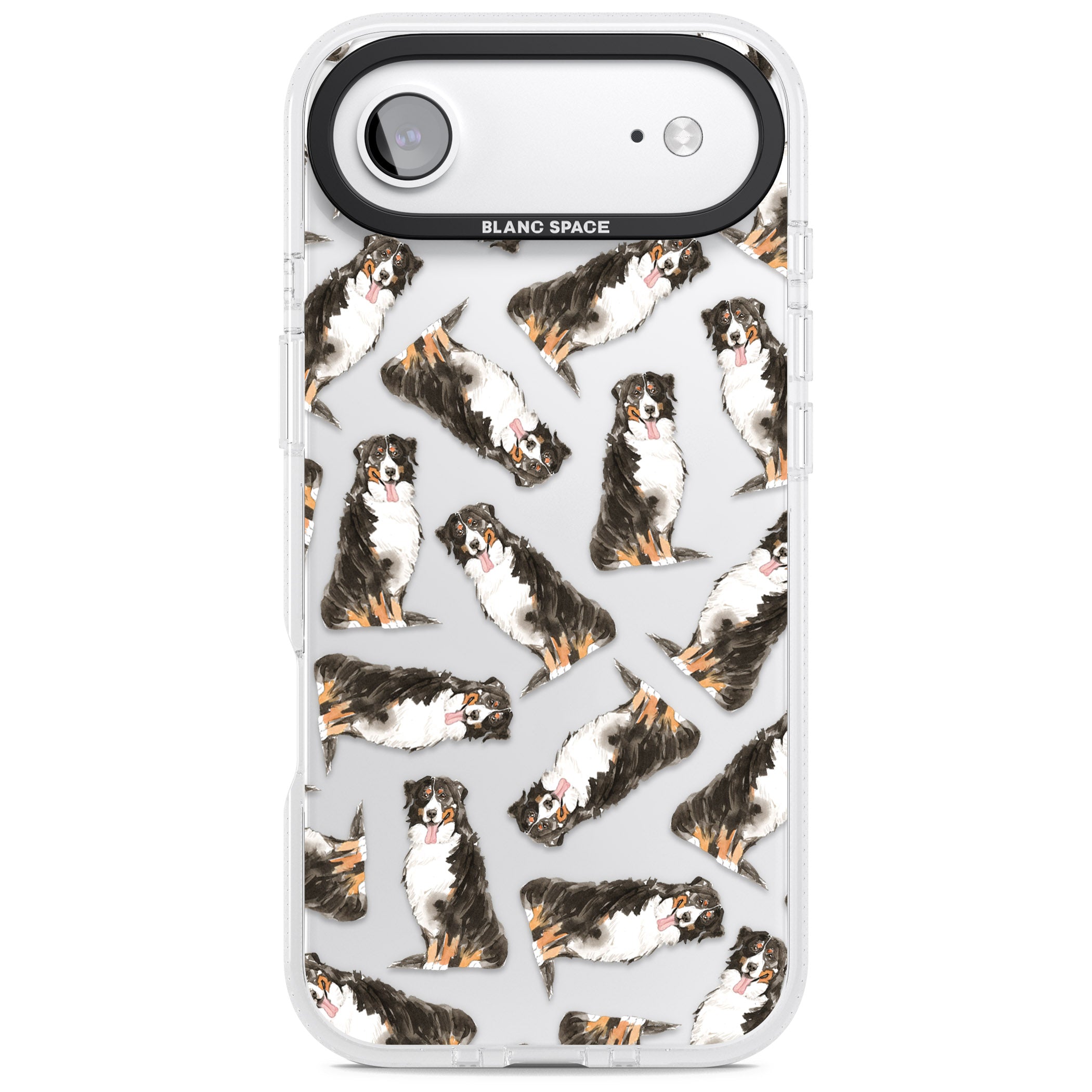 Bernese Mountain Dog Pattern iPhone 17 Air Impact Air Clear Phone Case