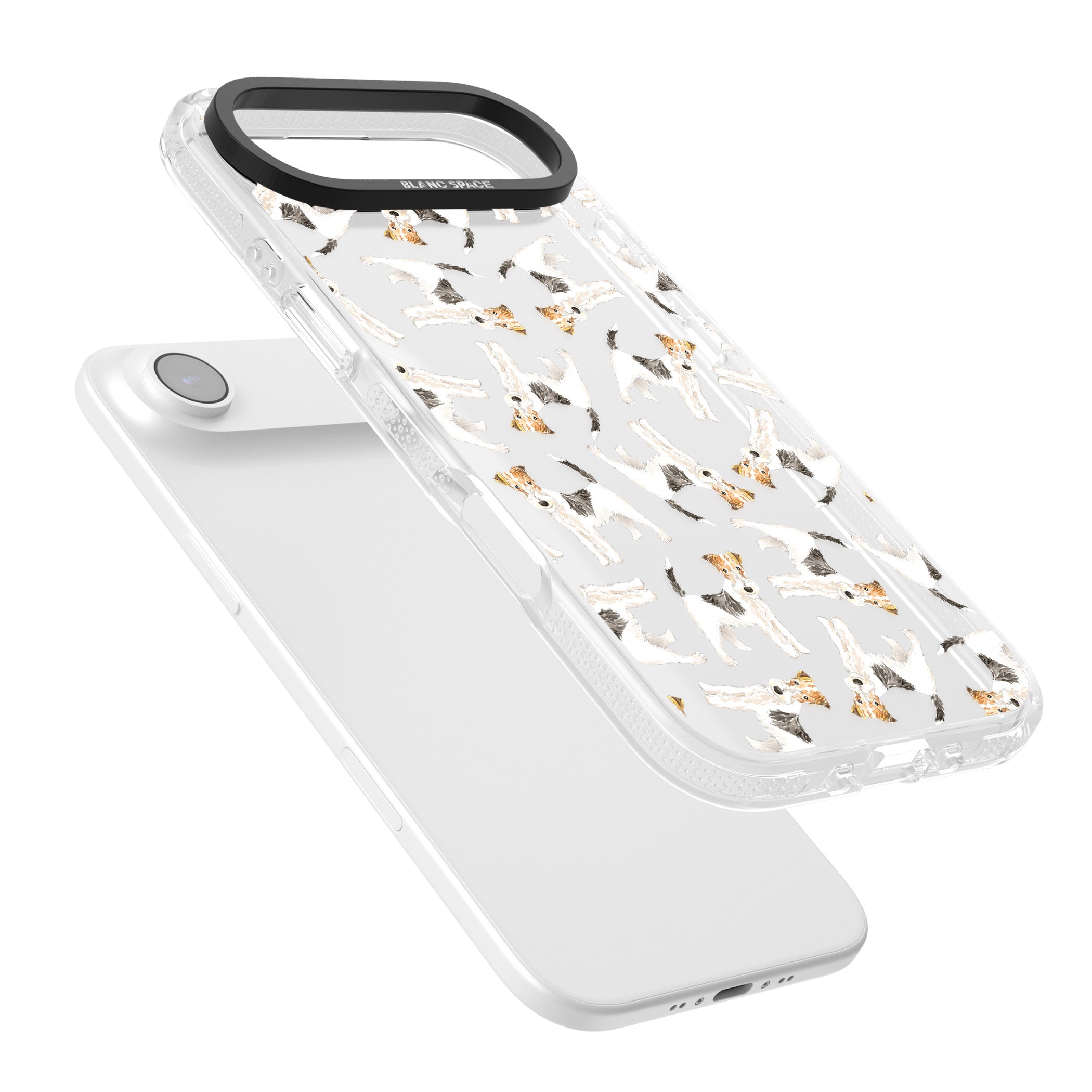 Wire Haired Fox Terrier Dog Pattern iPhone 17 Air Impact Air Clear Phone Case Colours