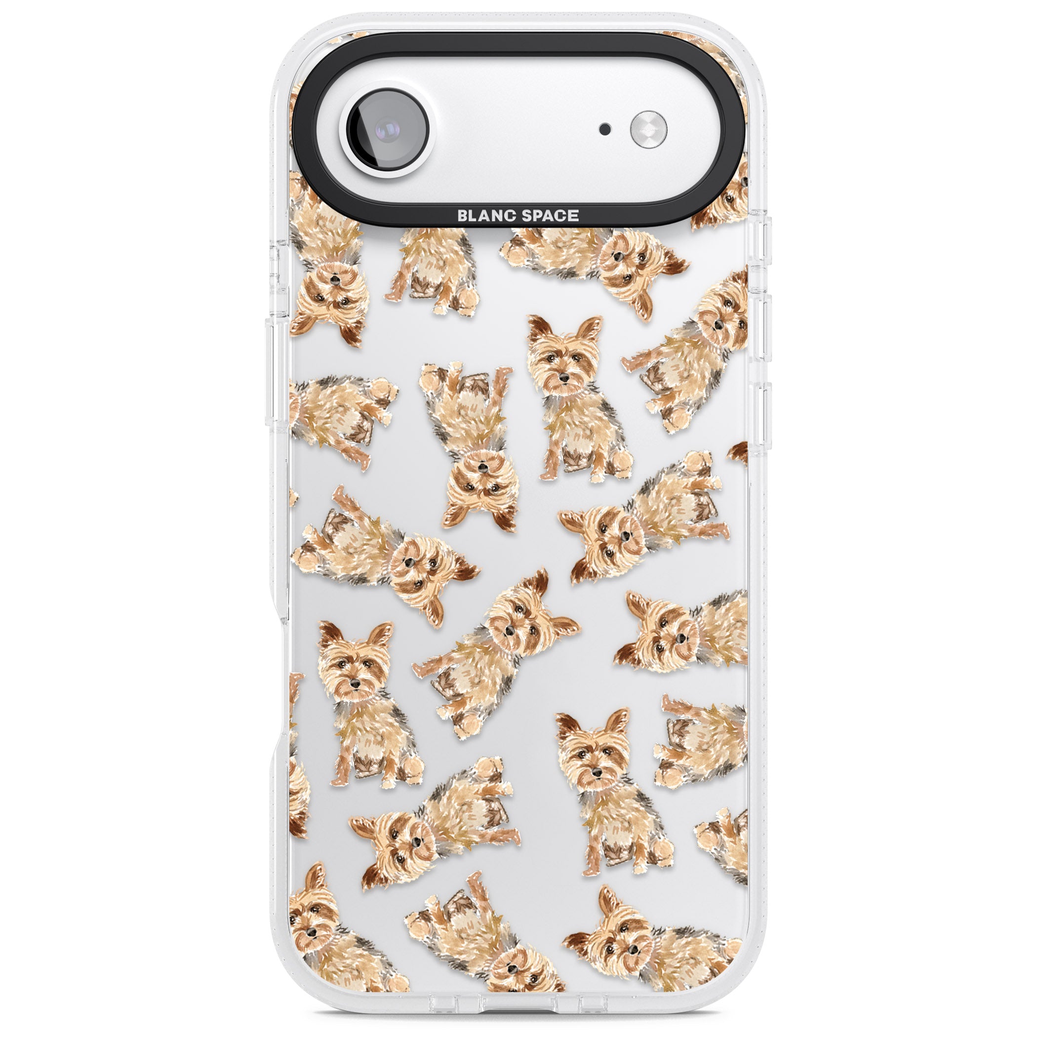 Yorkshire Terrier Dog Pattern iPhone 17 Air Impact Air Clear Phone Case