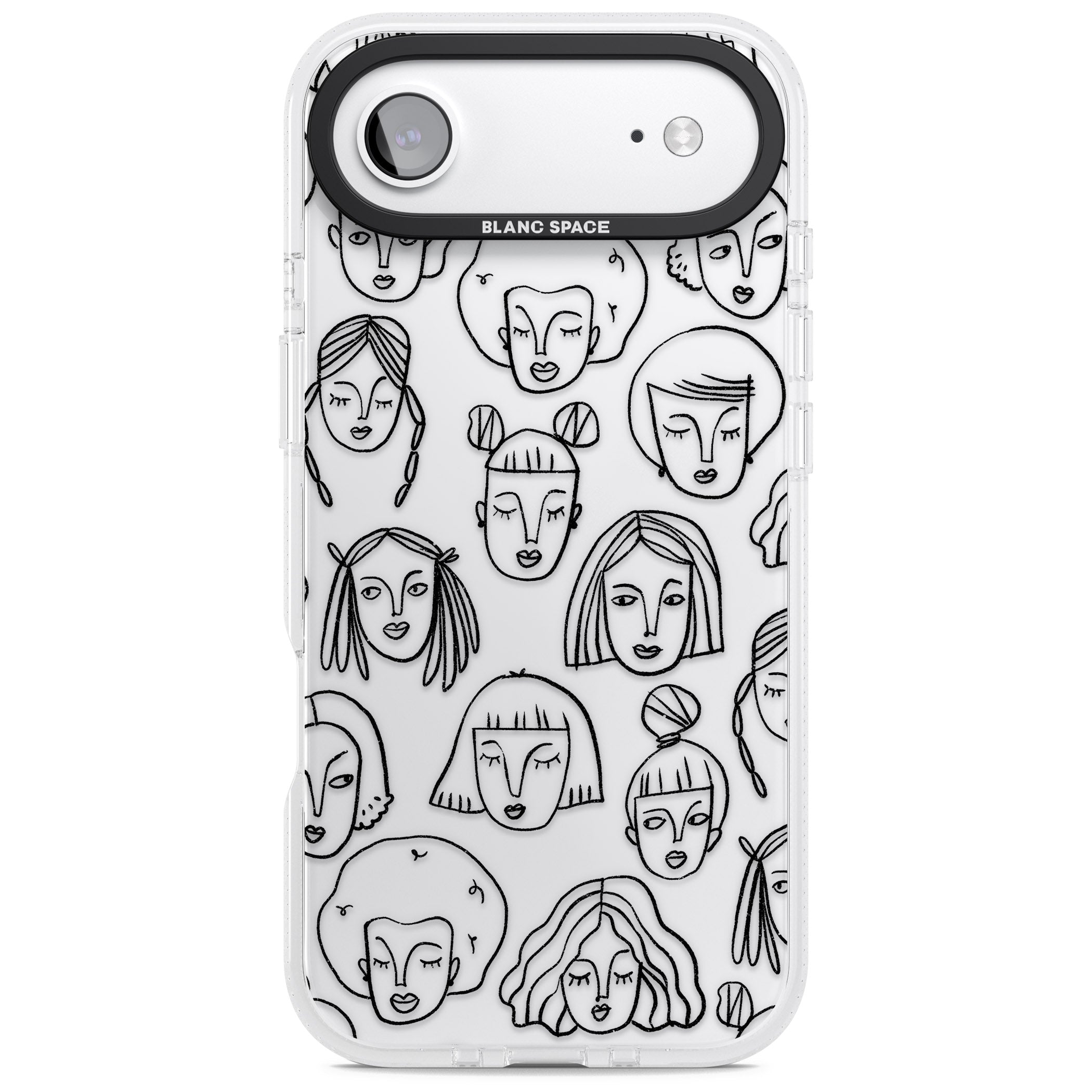 Doodle Face iPhone 17 Air Impact Air Clear Phone Case